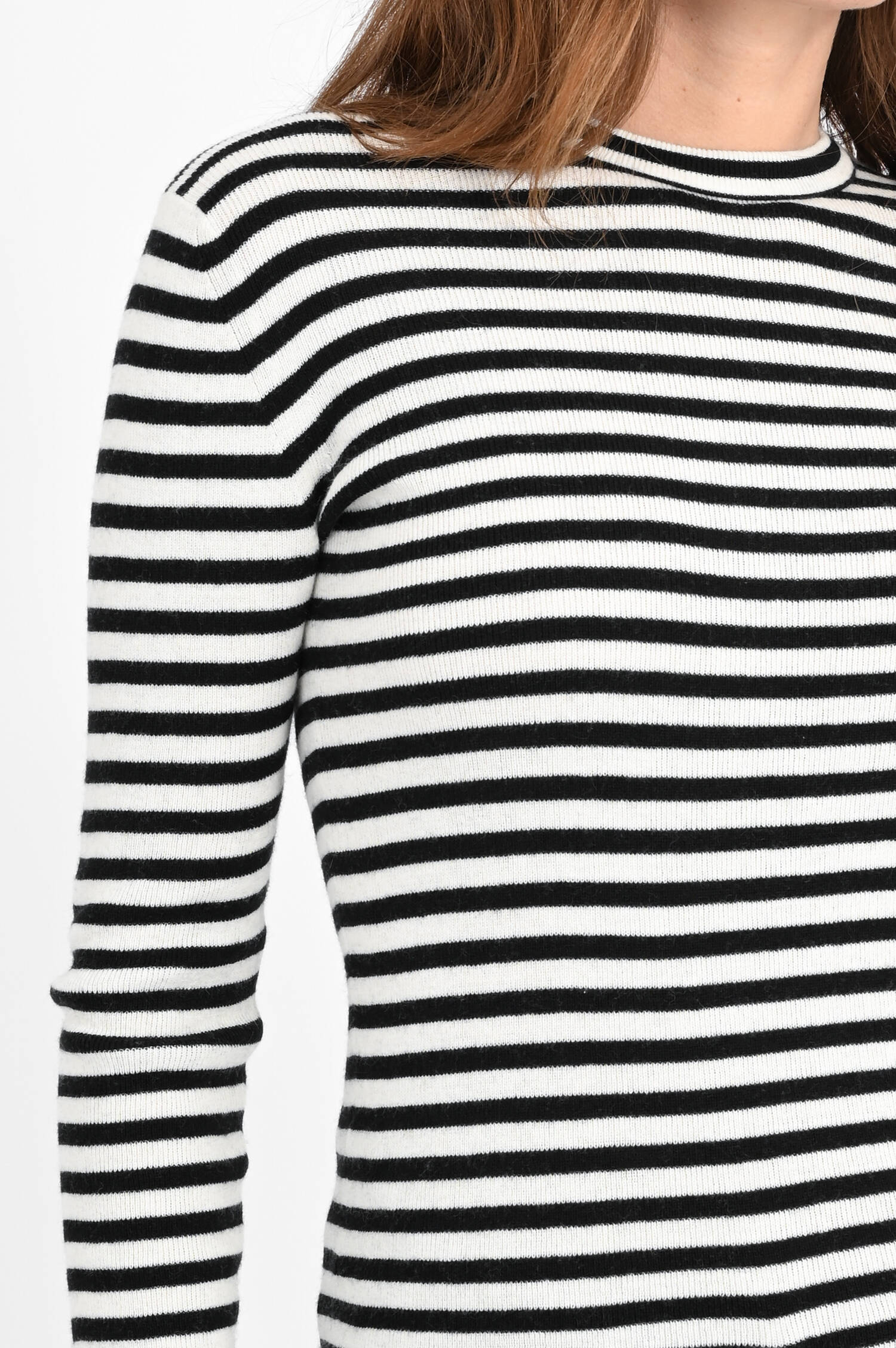 Gestreiftes Longsleeve in Schwarz/Weiß Gestreiftes Longsleeve in Schwarz/Weiß