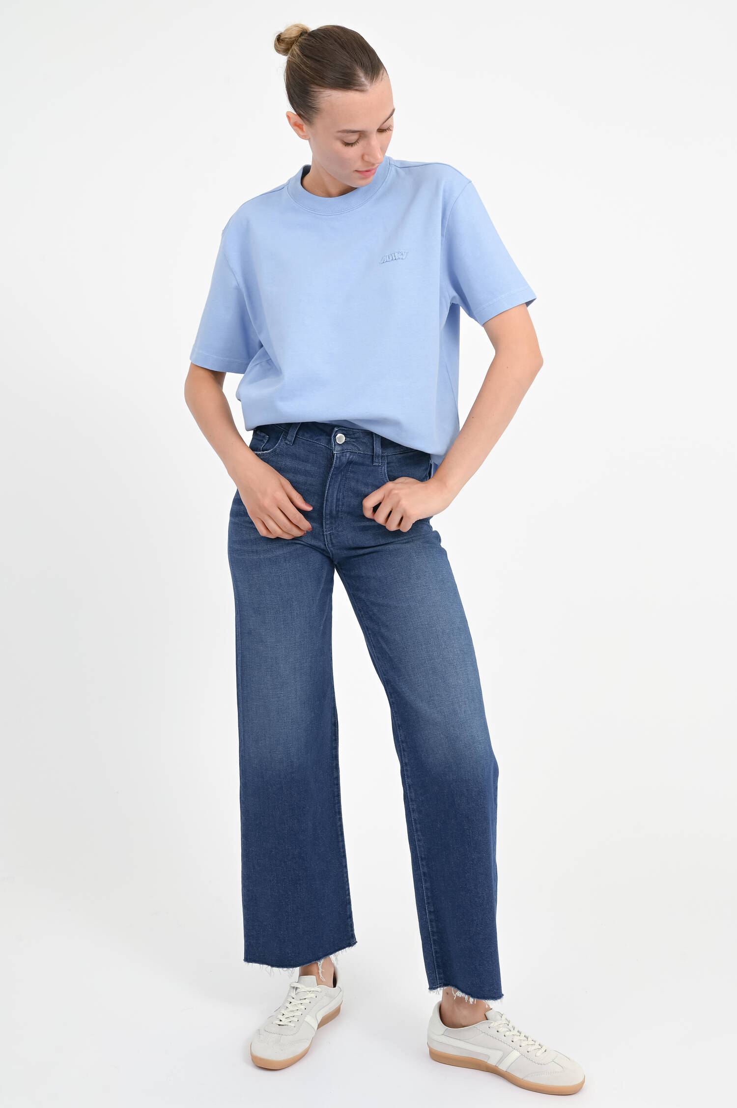 T-Shirt aus Baumwolle in Blau T-Shirt aus Baumwolle in Blau