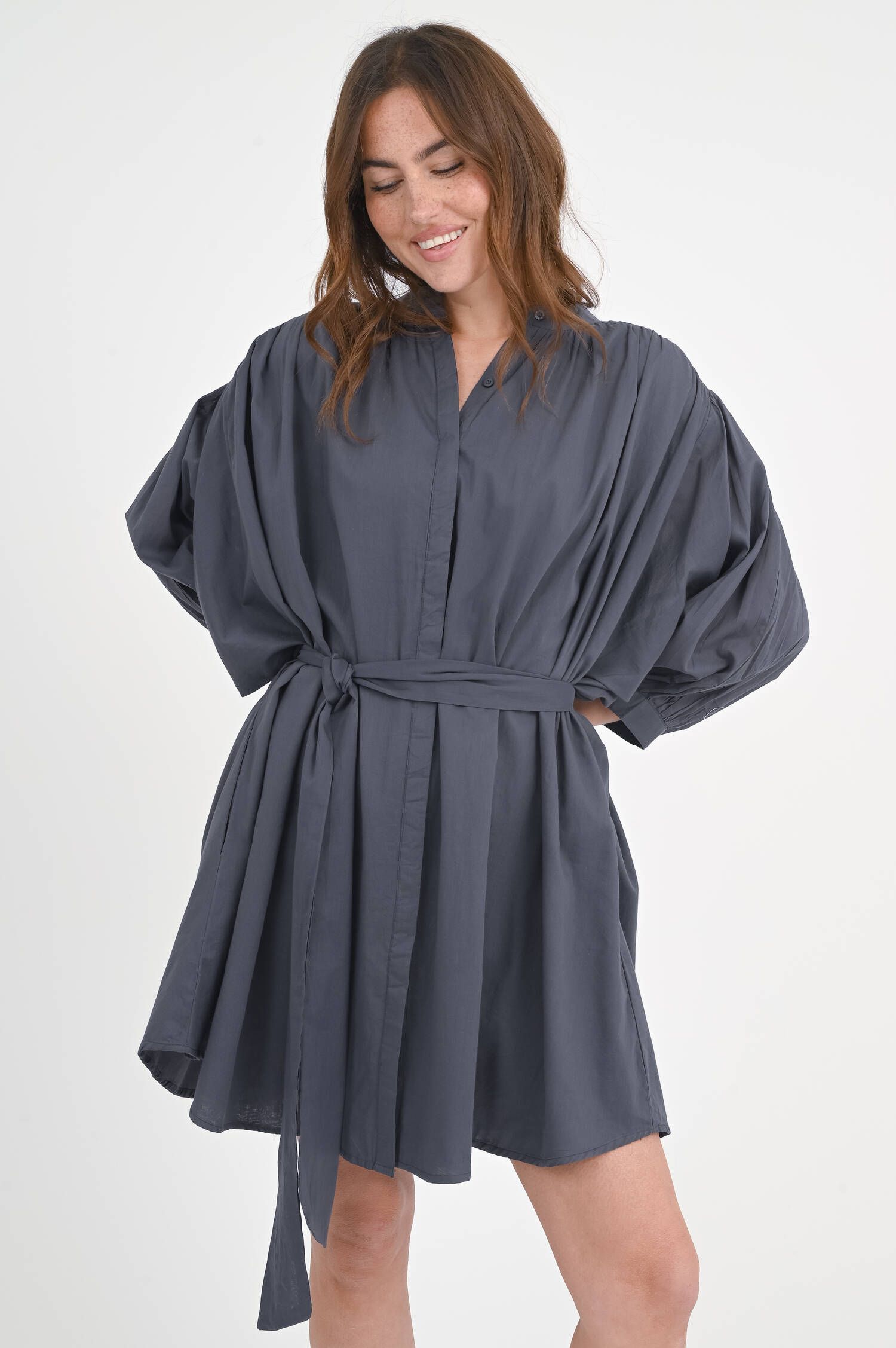 Mini Kleid BALLOON in Anthrazit Mini Kleid BALLOON in Anthrazit