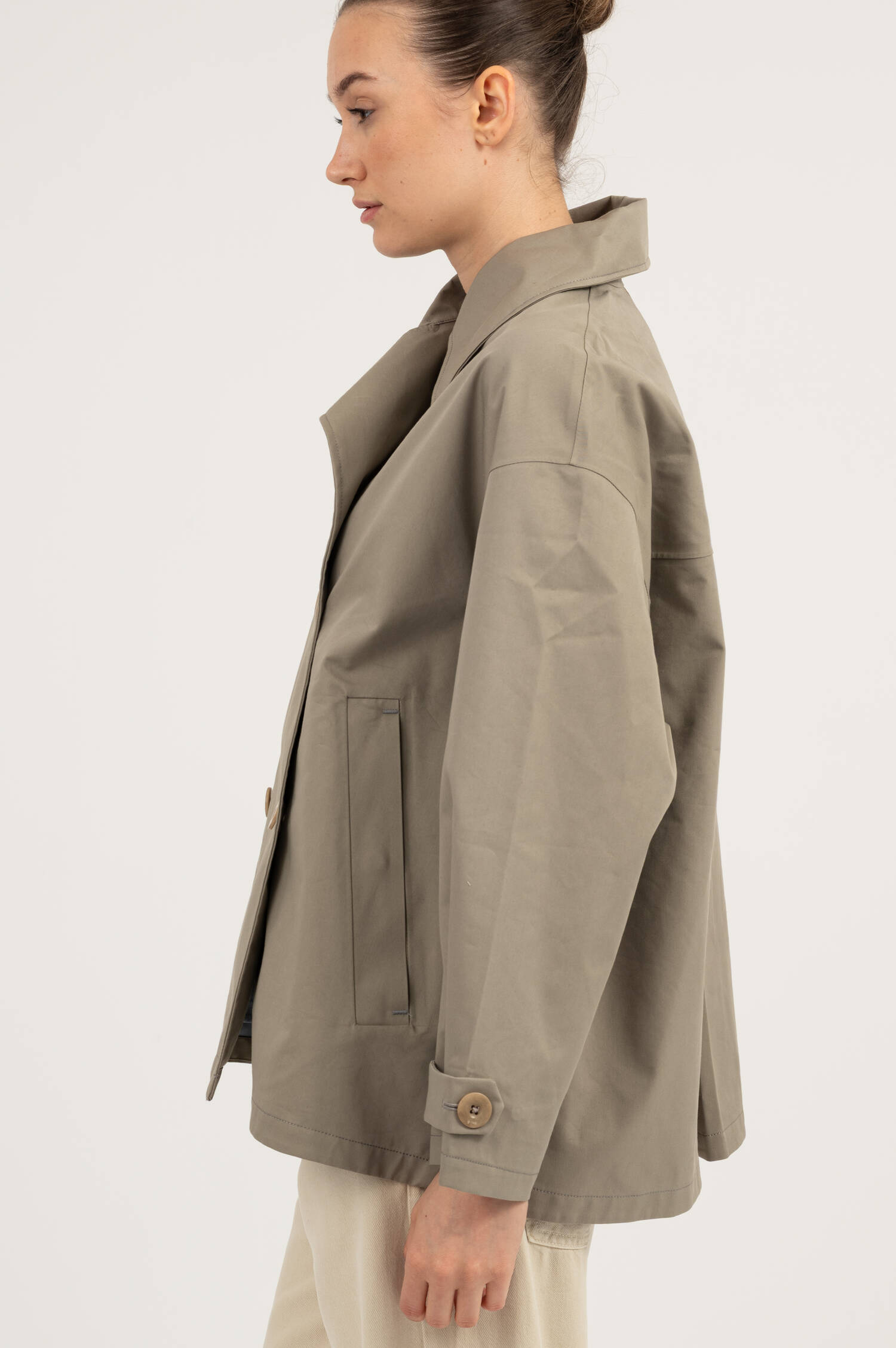 Wasserabweisender Trenchcoat HEATHER in Rauchbeige