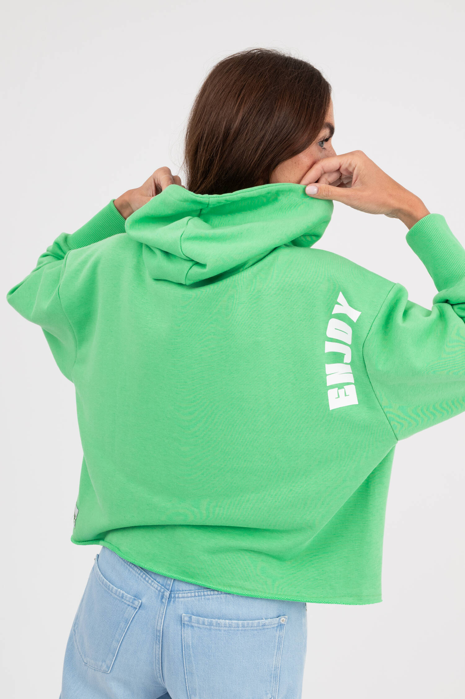 Hoodie OH HAPPY DAY in Grün