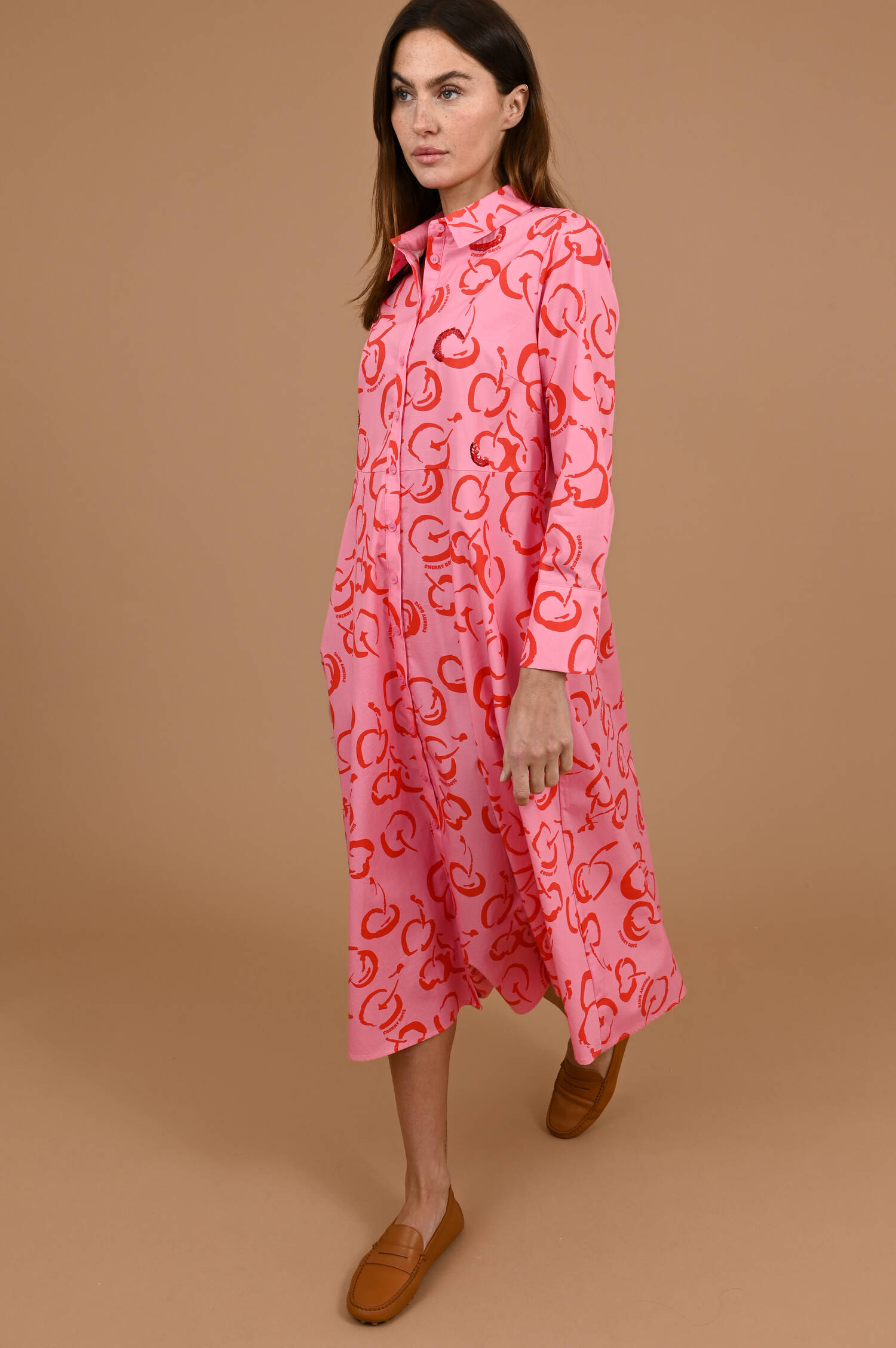 Hemdblusenkleid CHERRY DAYS in Pink