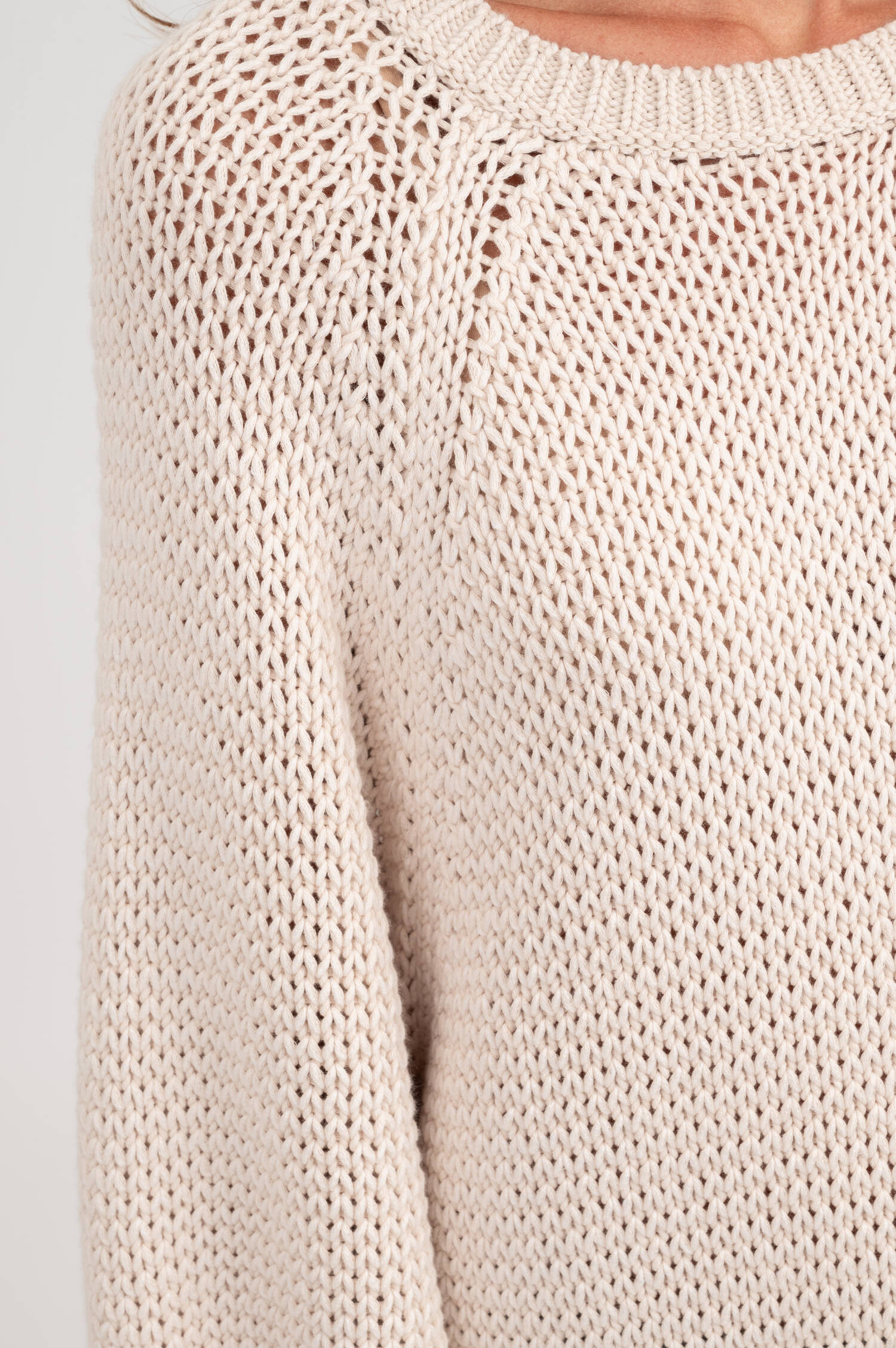 Grobstrick Pullover in Creme Grobstrick Pullover in Creme