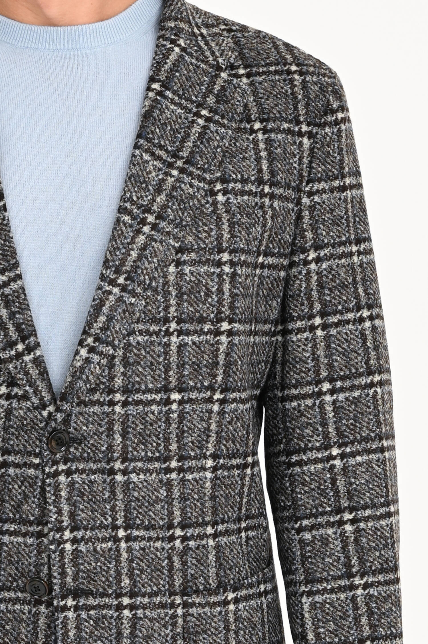 Sakko im Karo Design in Dunkelbraun