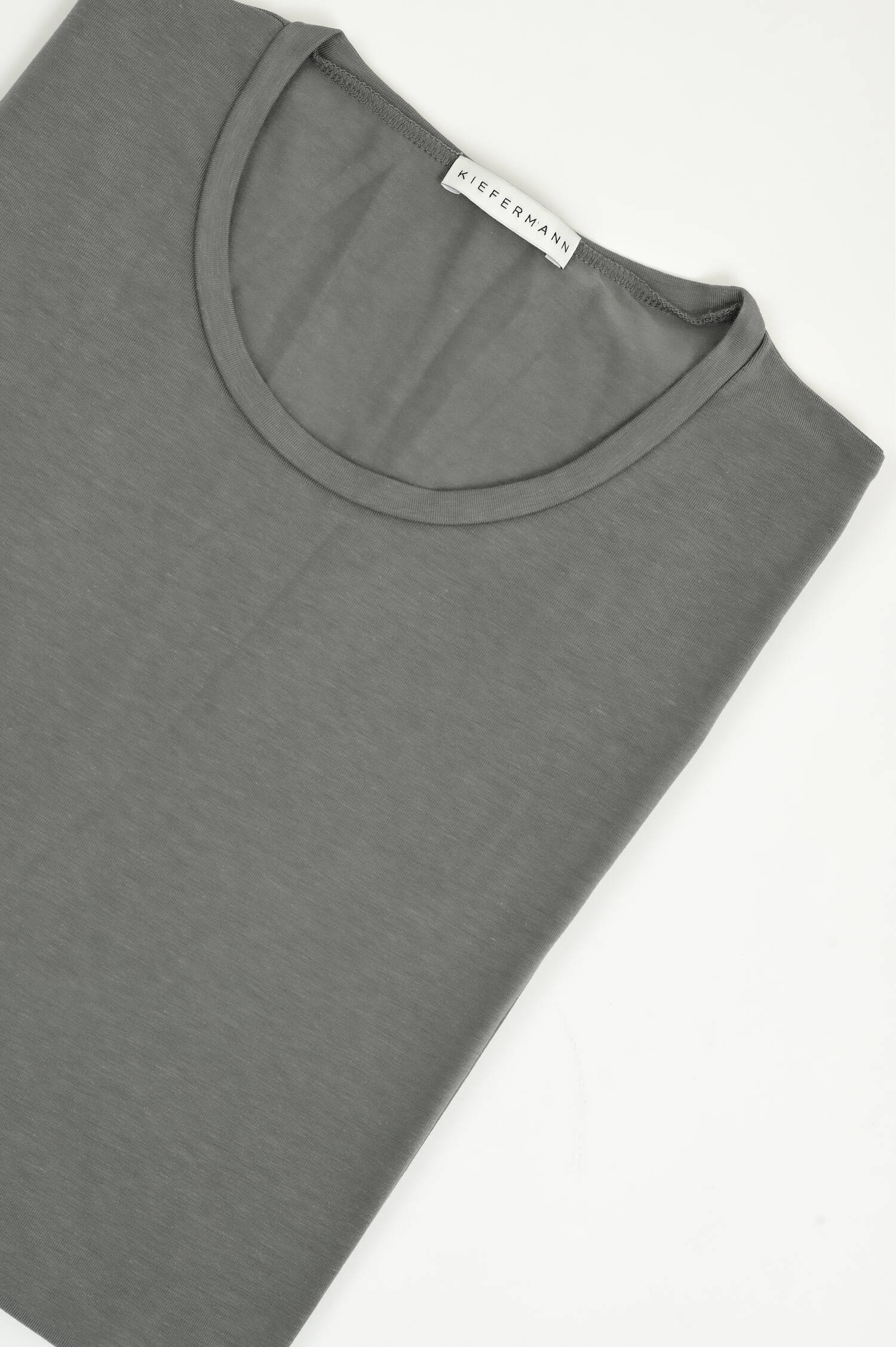 Kurzarm-Shirt HERO aus Baumwoll-Modal-Mix in Grau