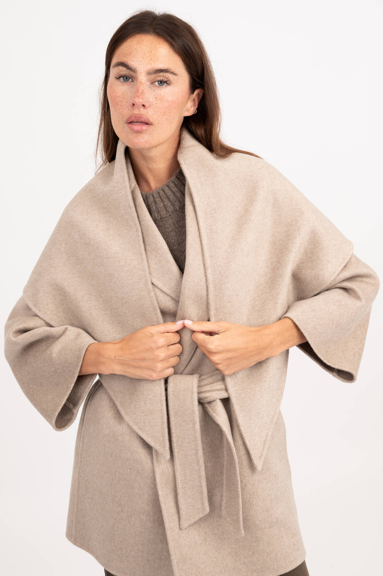 Cashmere Mantel DETTO in Beige