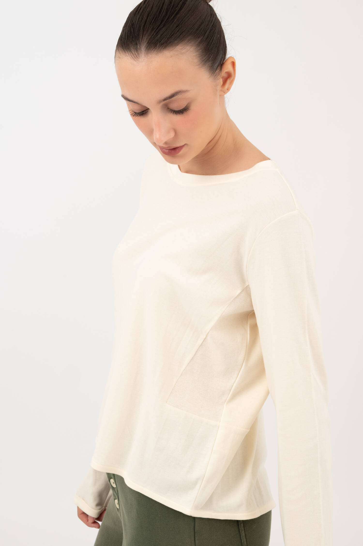 Langarm-Shirt TENJA in Off-White