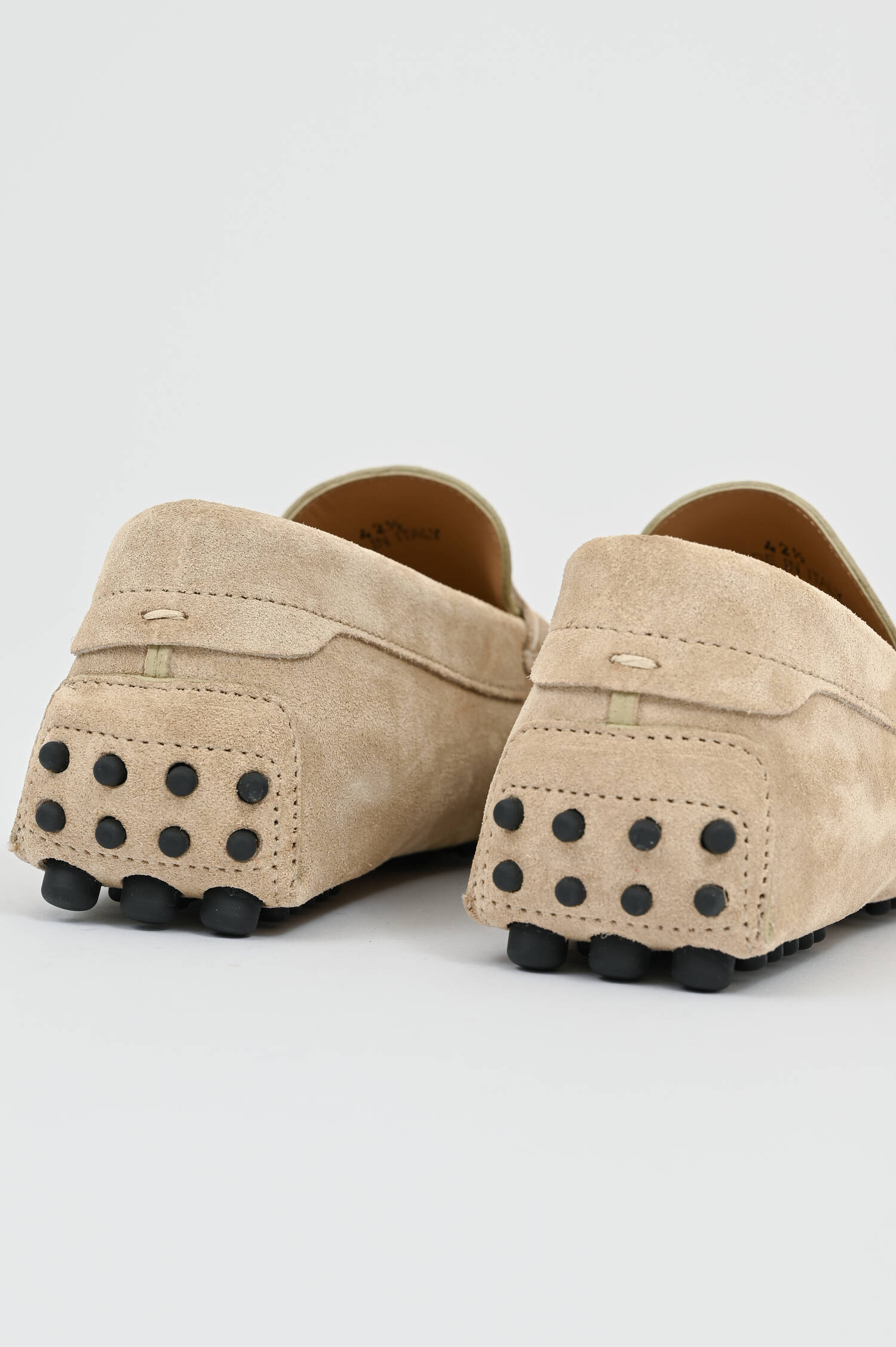 Veloursleder Mokkassins in Beige