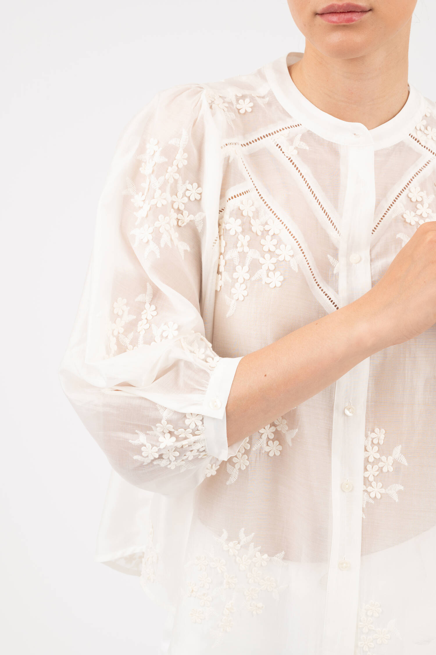 Bluse FAVIOLA FANCY in Weiß