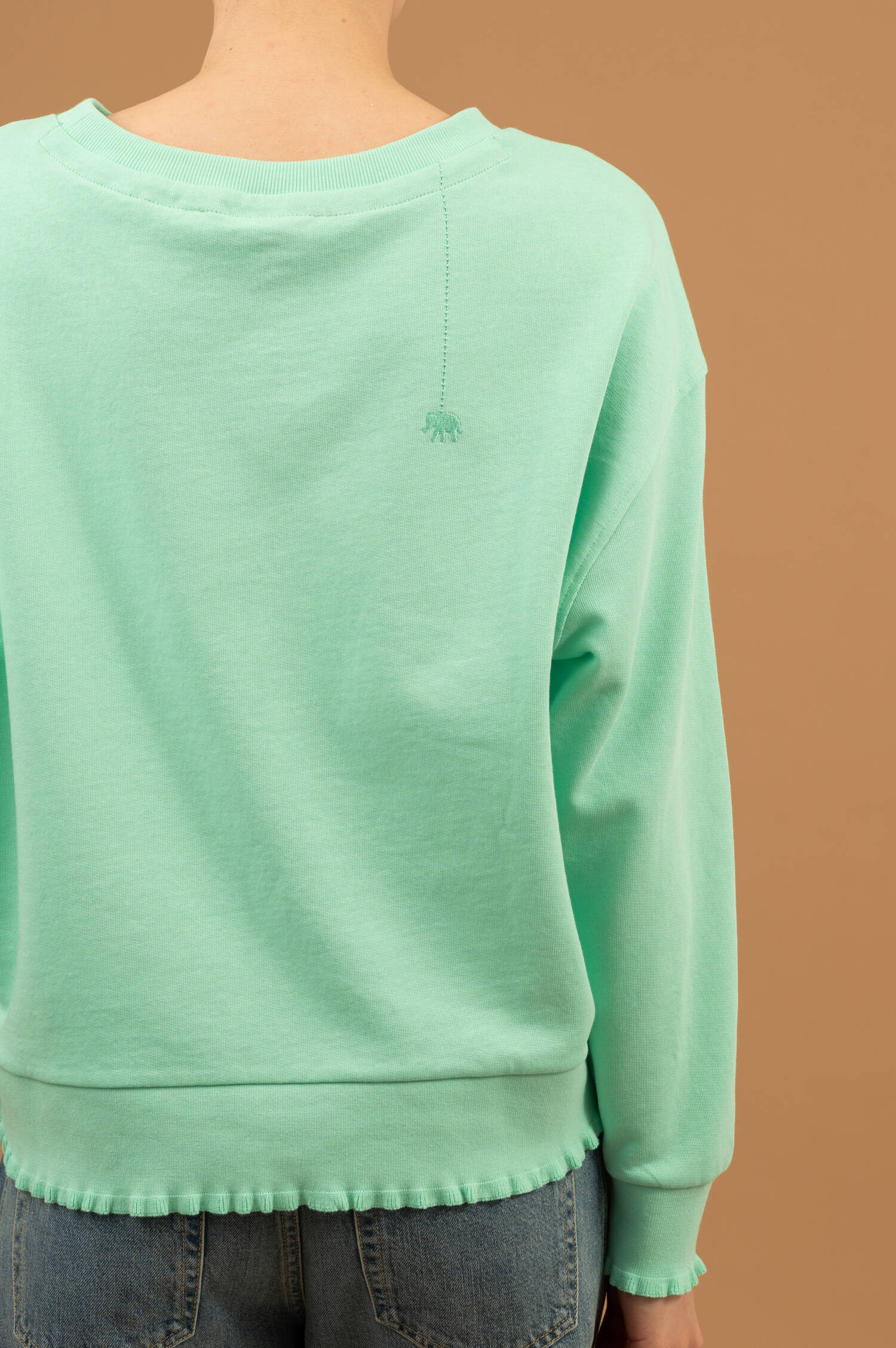 Sweatshirt mit Rüschen-Details in Jellymintgrün Sweatshirt mit Rüschen-Details in Jellymintgrün