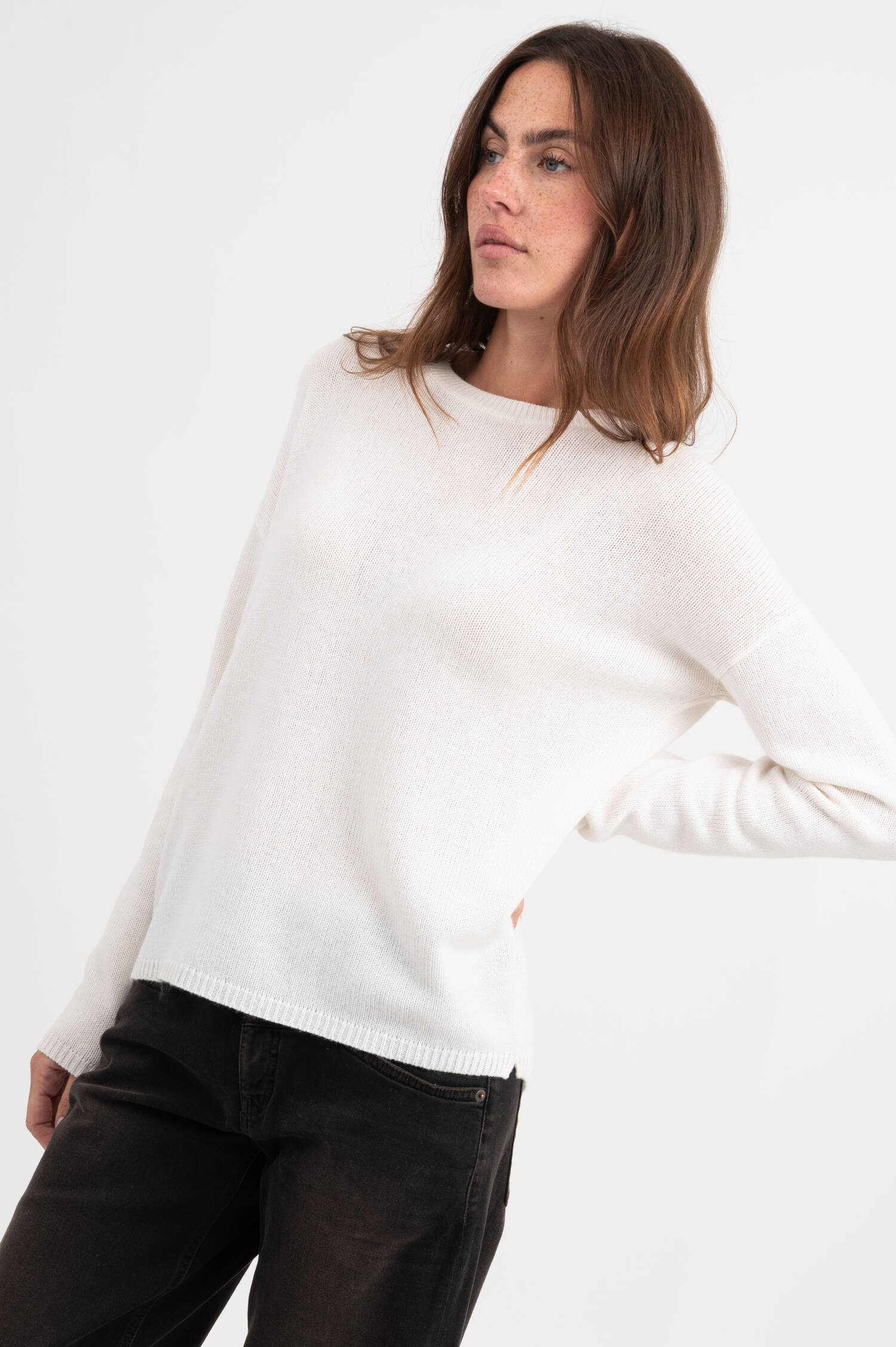 Cashmere-Pullover in Weiß Cashmere-Pullover in Weiß
