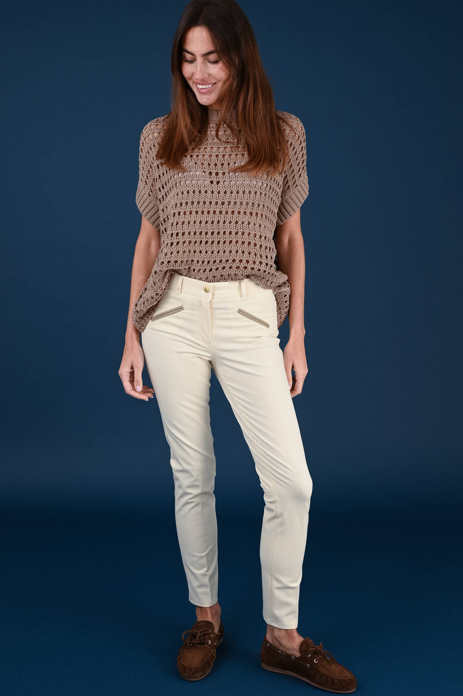 Stoffhose ROYAL in Creme