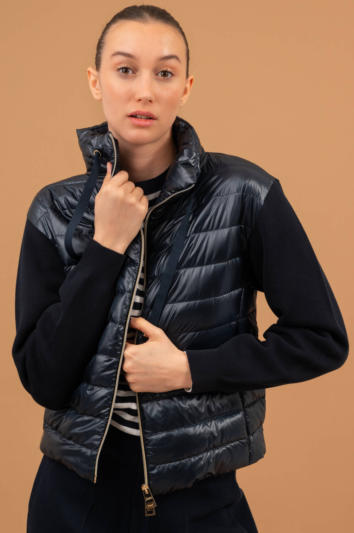 Hybrid Jacke in Navy Blau Hybrid Jacke in Navy Blau