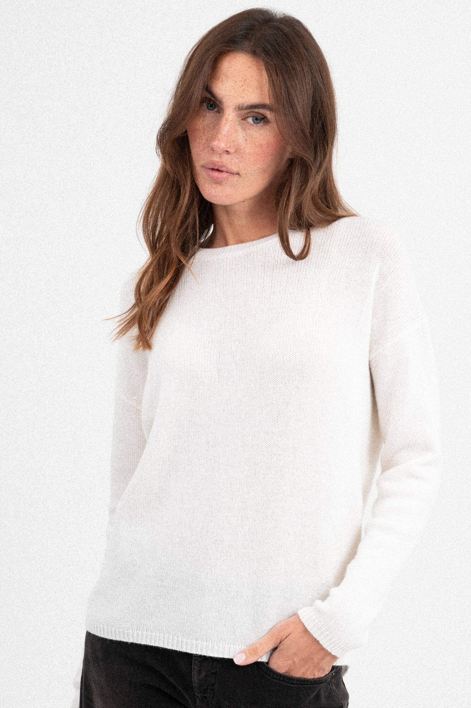 Cashmere-Pullover in Weiß Cashmere-Pullover in Weiß