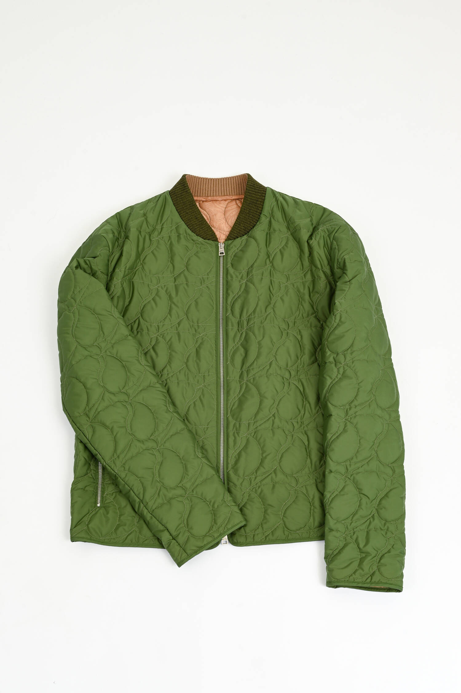 Bomberjacke mit Stickerei in Grün