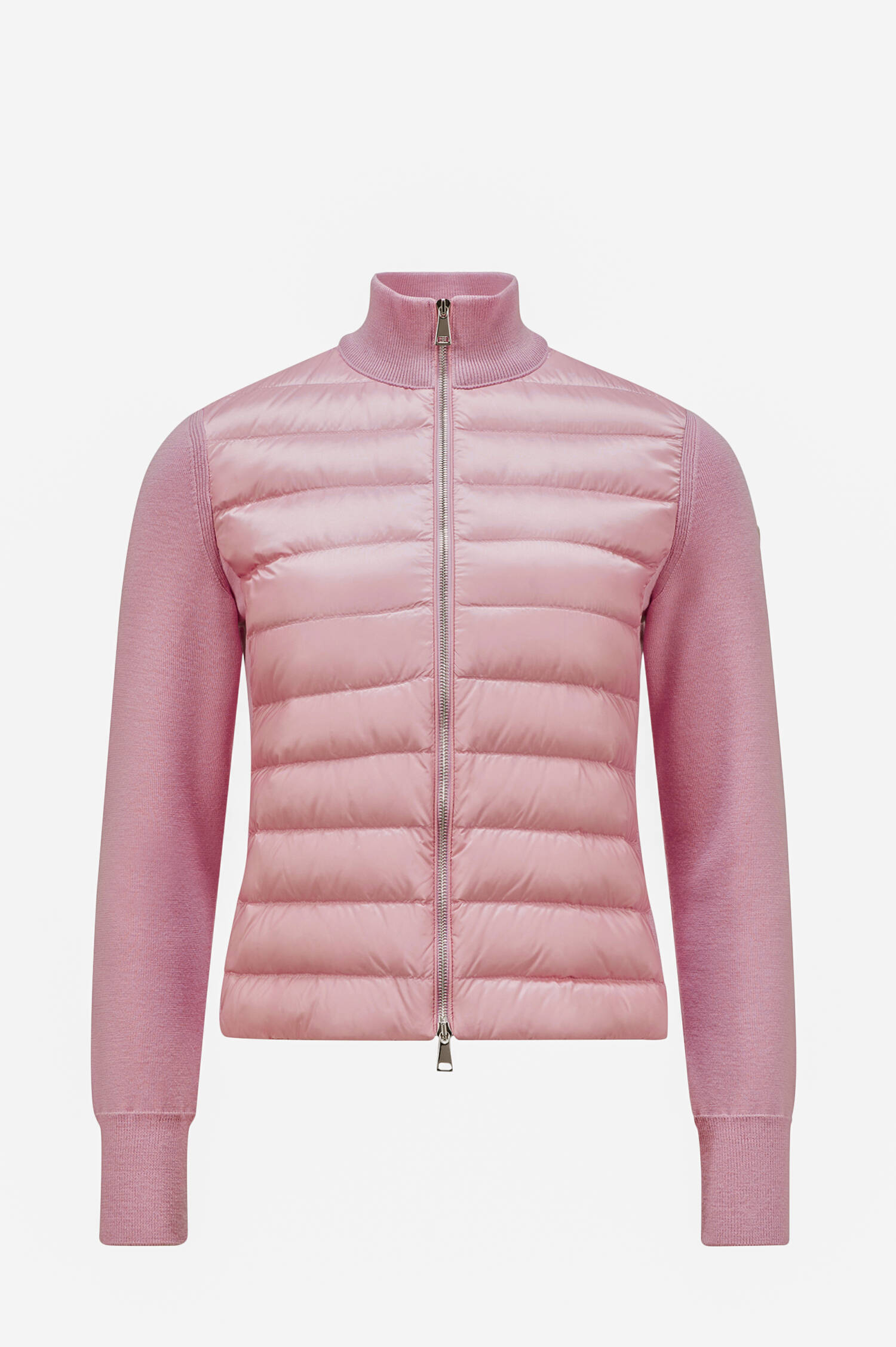 Hybrid Strickjacke in Rosa