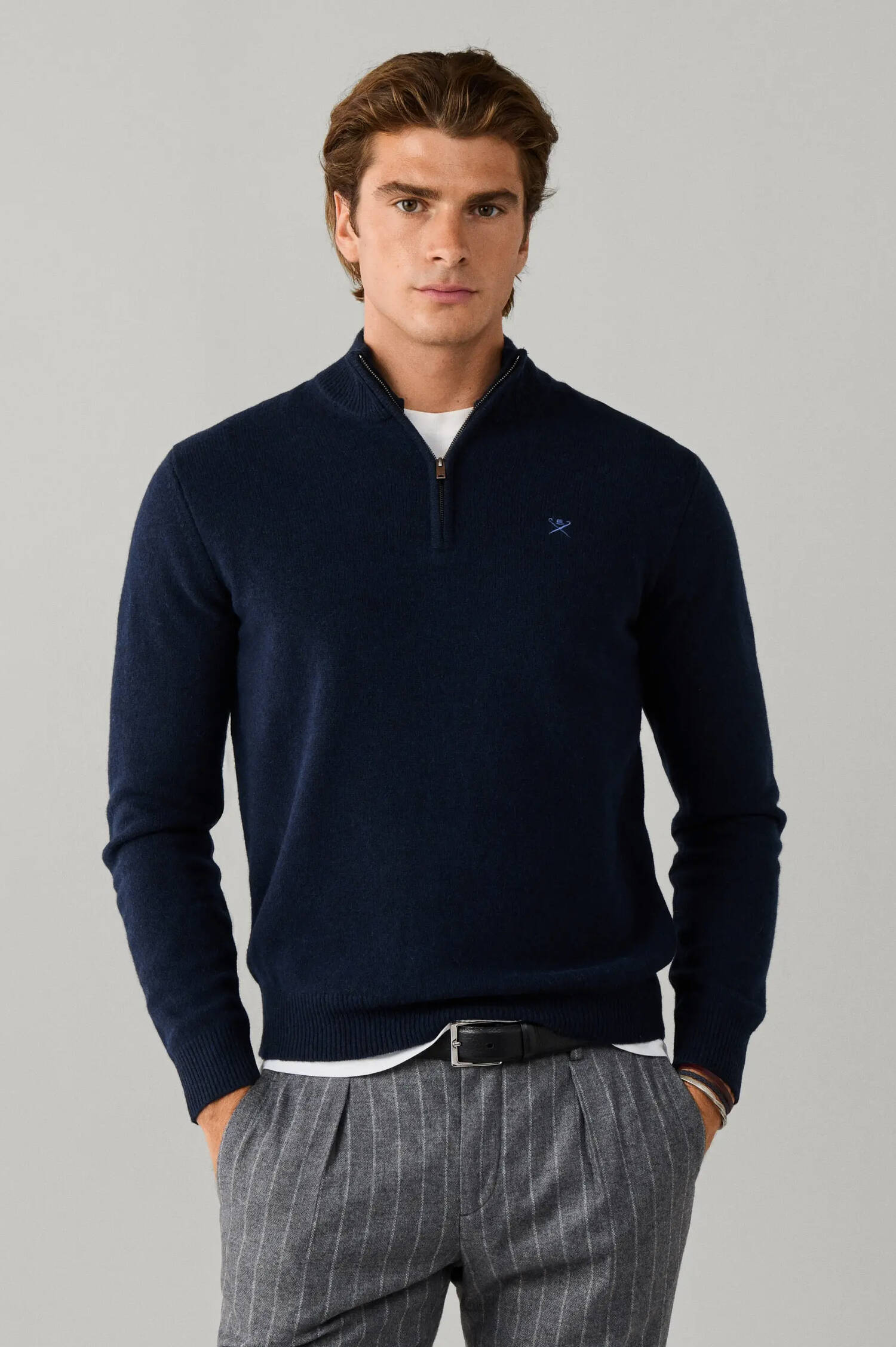Lammwoll-Troyer in Navy Lammwoll-Troyer in Navy