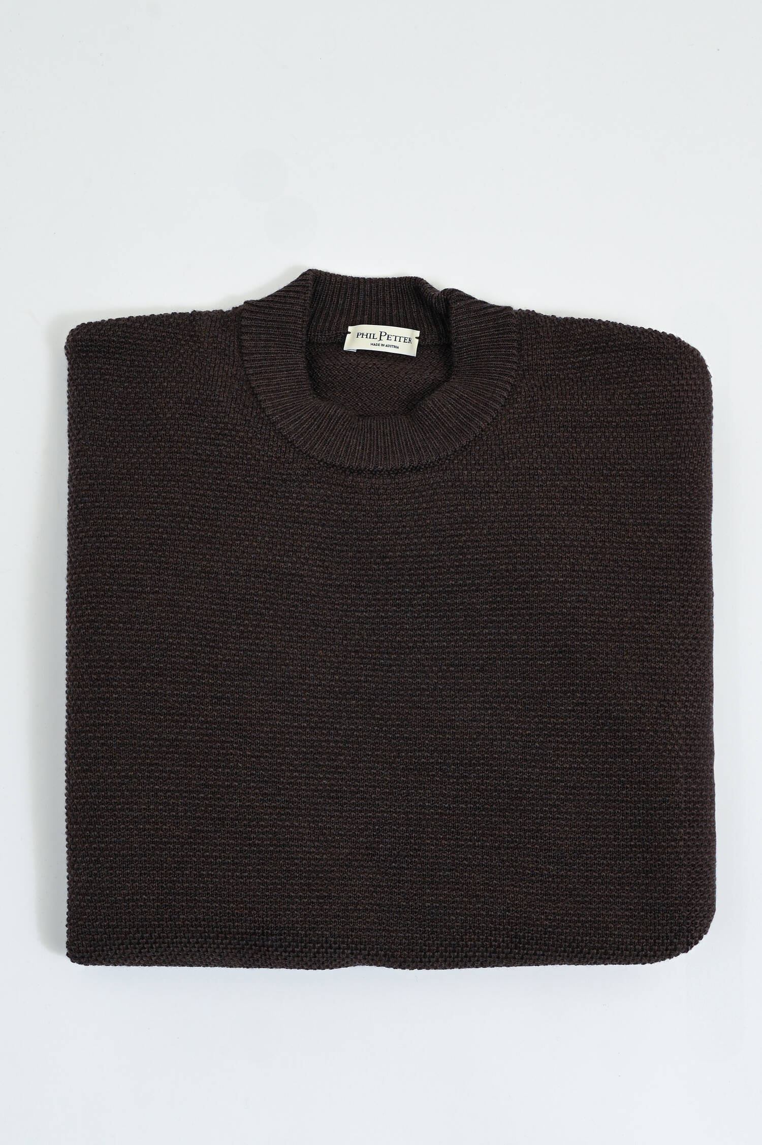 Strukturierter Pullover in Coffee Strukturierter Pullover in Coffee