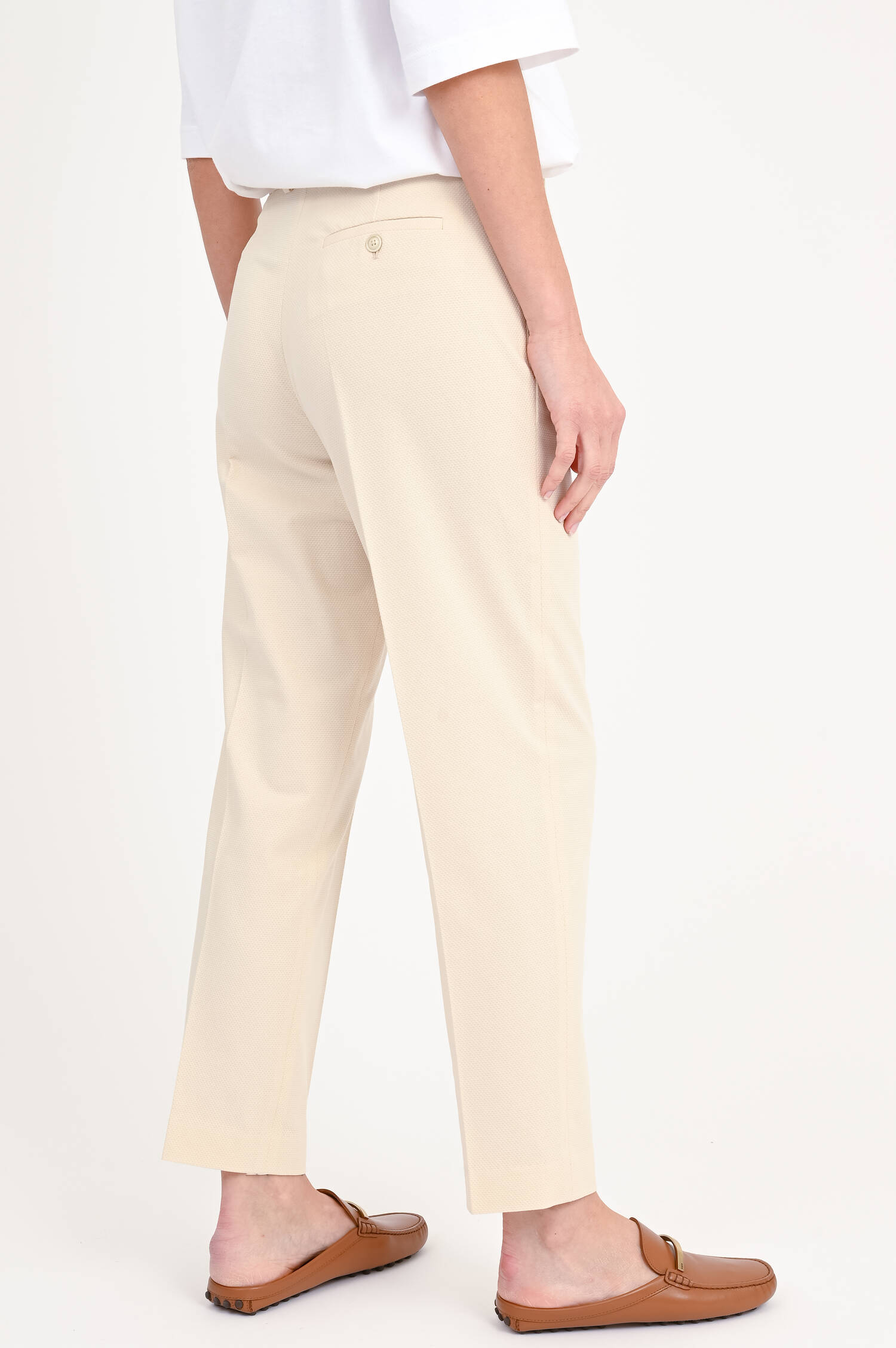 Strukturierte Hose aus Baumwolle in Sugar