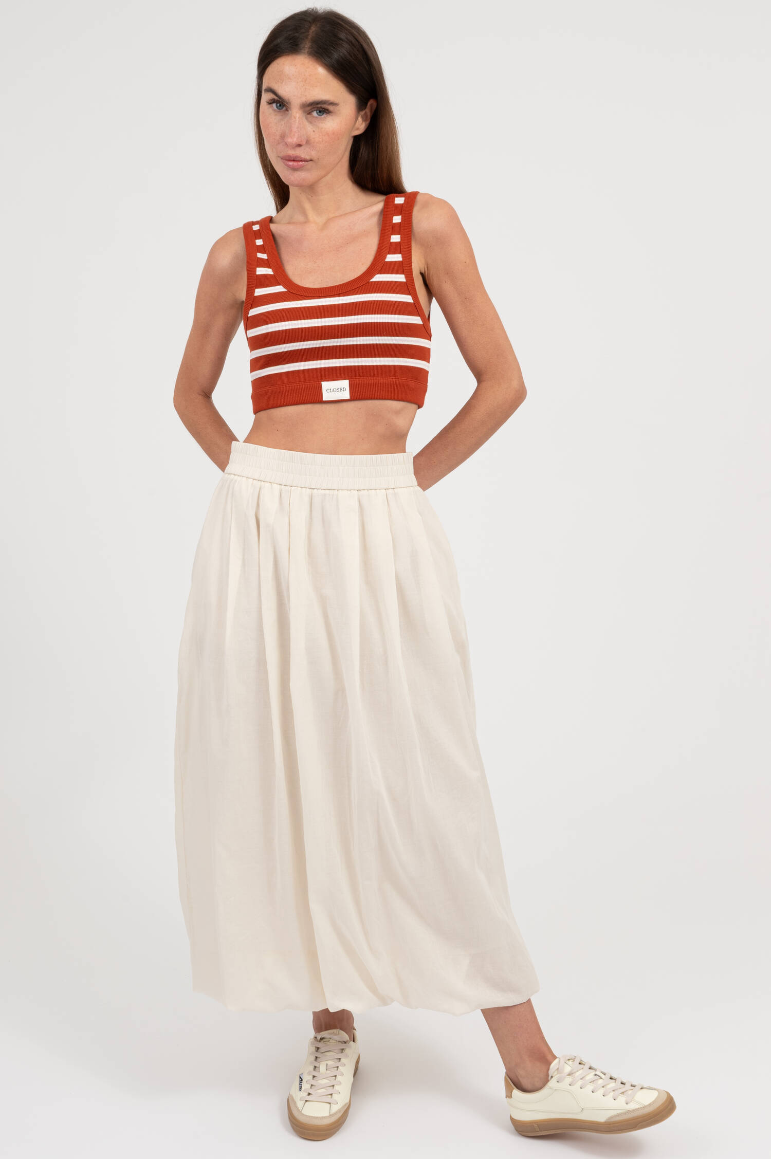 Rippstrick Bralette in Rostrot