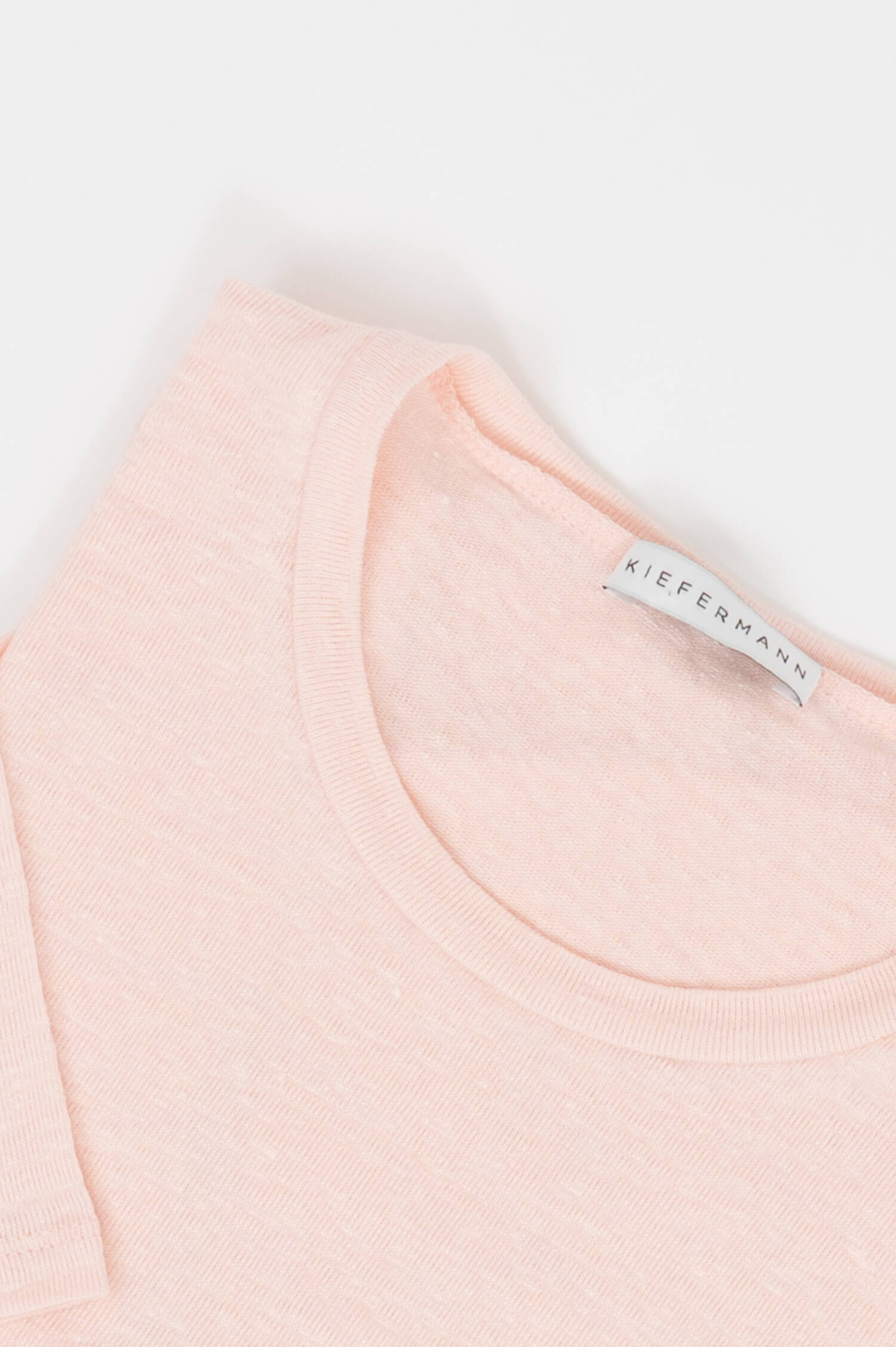 Leinen T-Shirt in Rosa