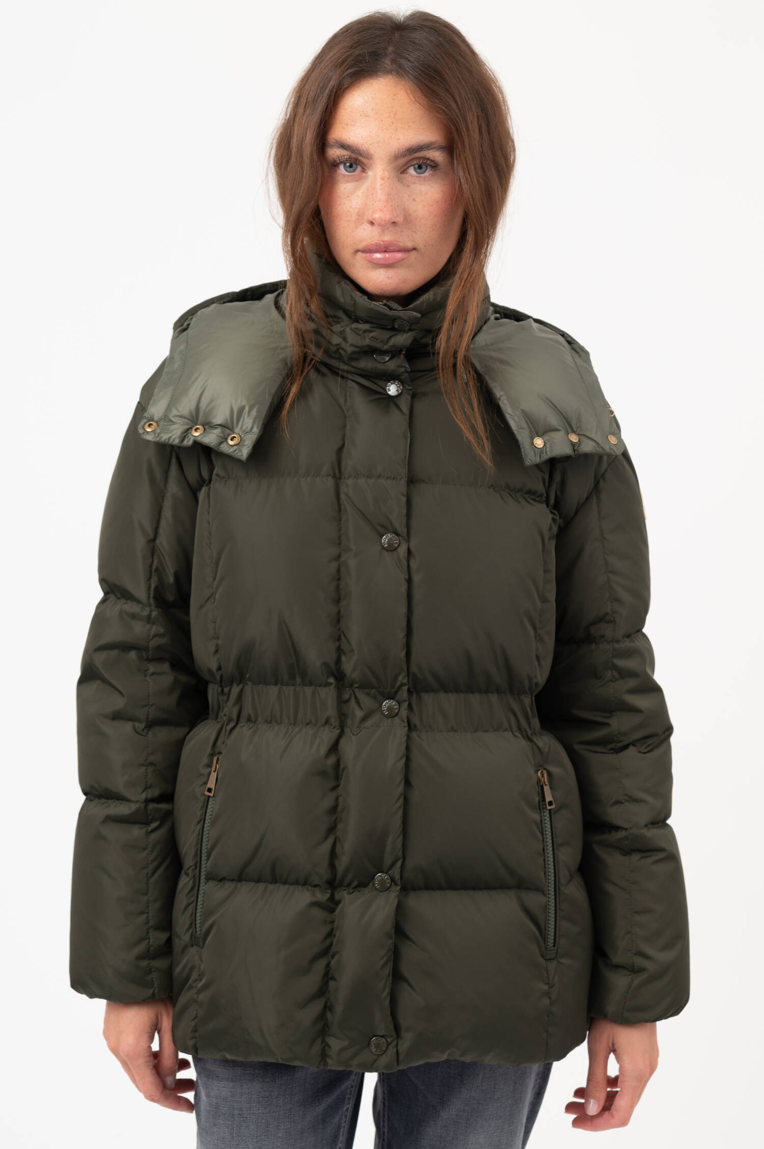Daunensteppjacke AGNEUX in Oliv Daunensteppjacke AGNEUX in Oliv