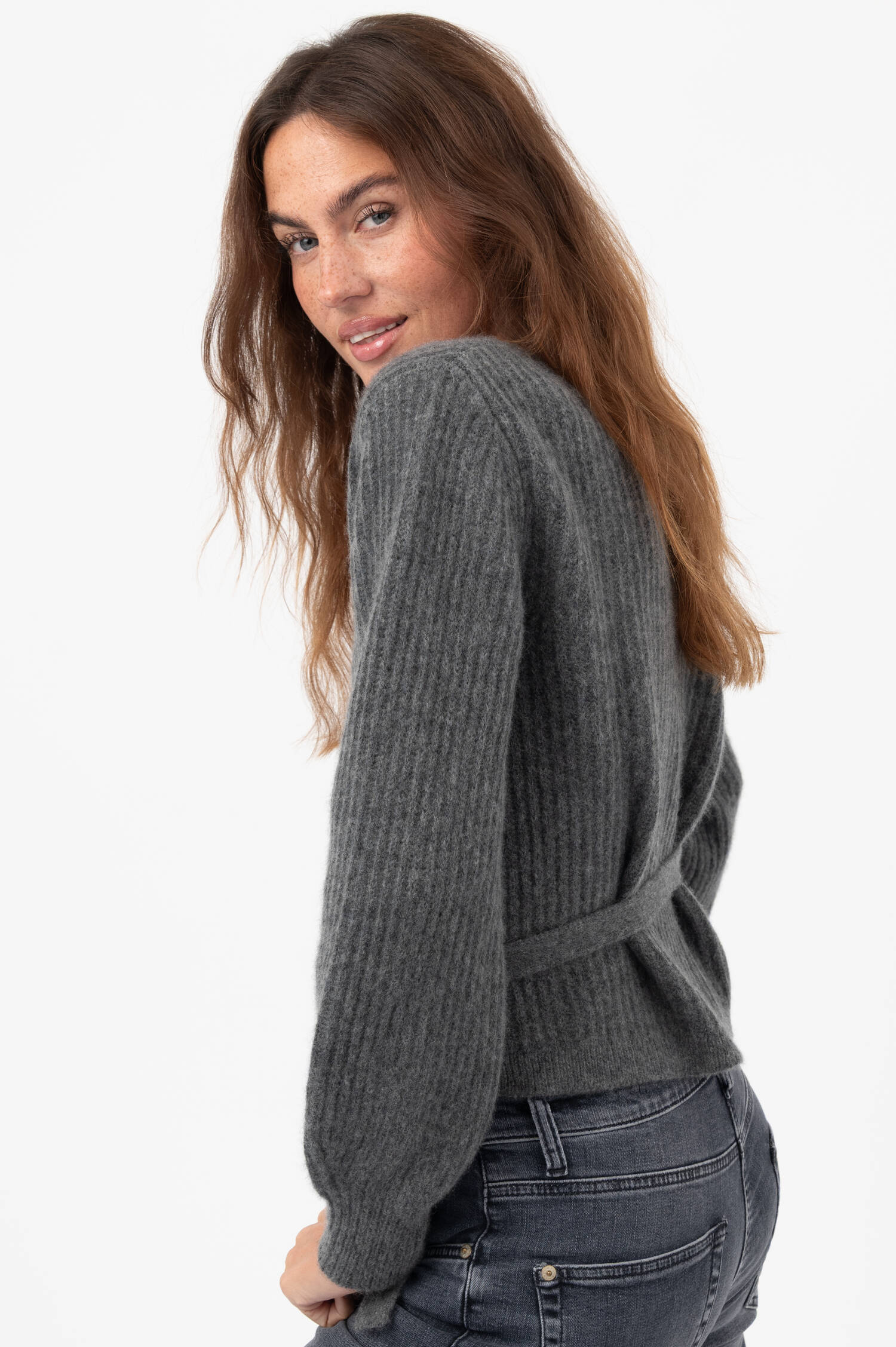 Cashmere-Mix-Cardigan BELLA in Grau Cashmere-Mix-Cardigan BELLA in Grau