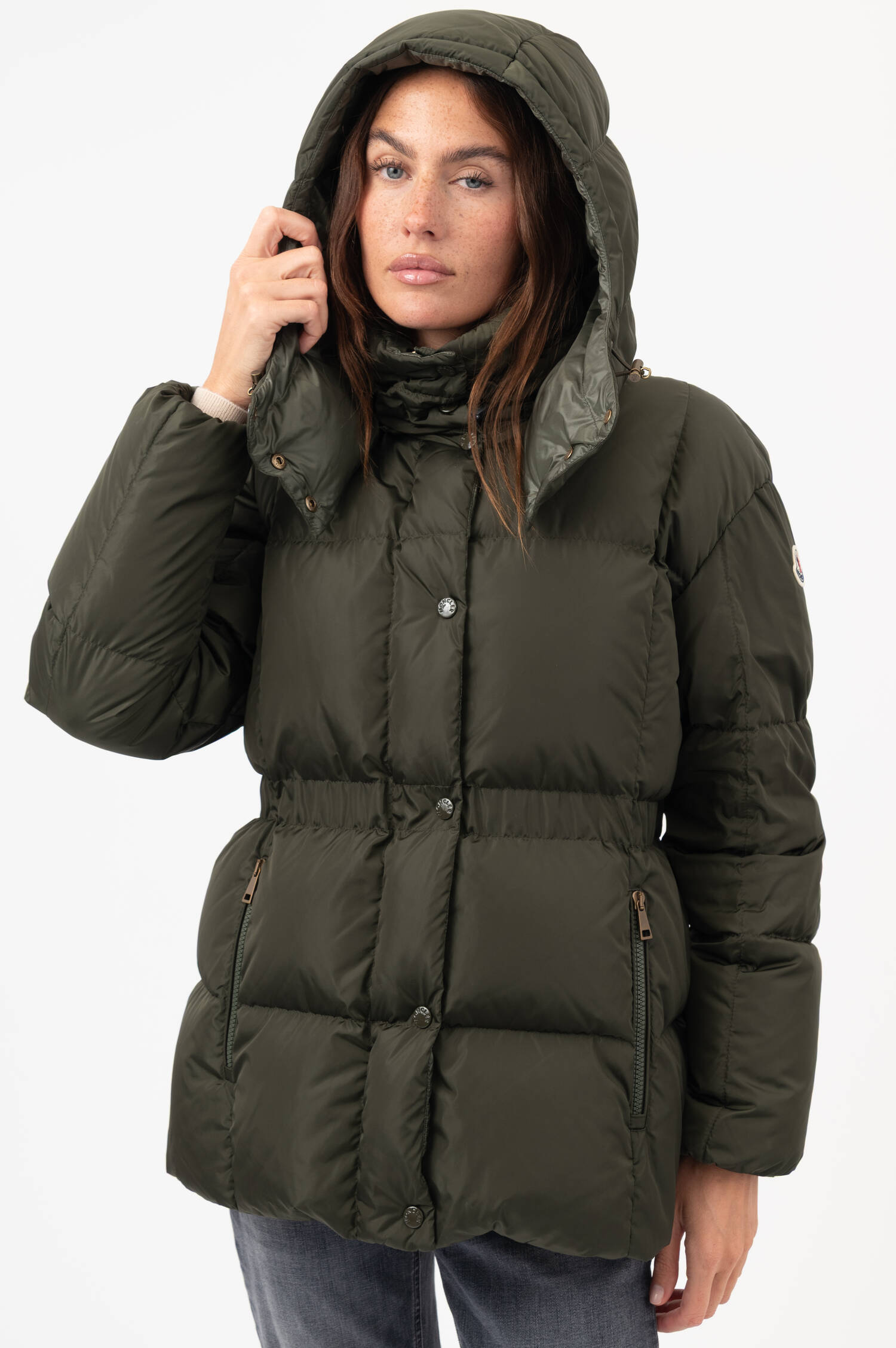 Daunensteppjacke AGNEUX in Oliv Daunensteppjacke AGNEUX in Oliv