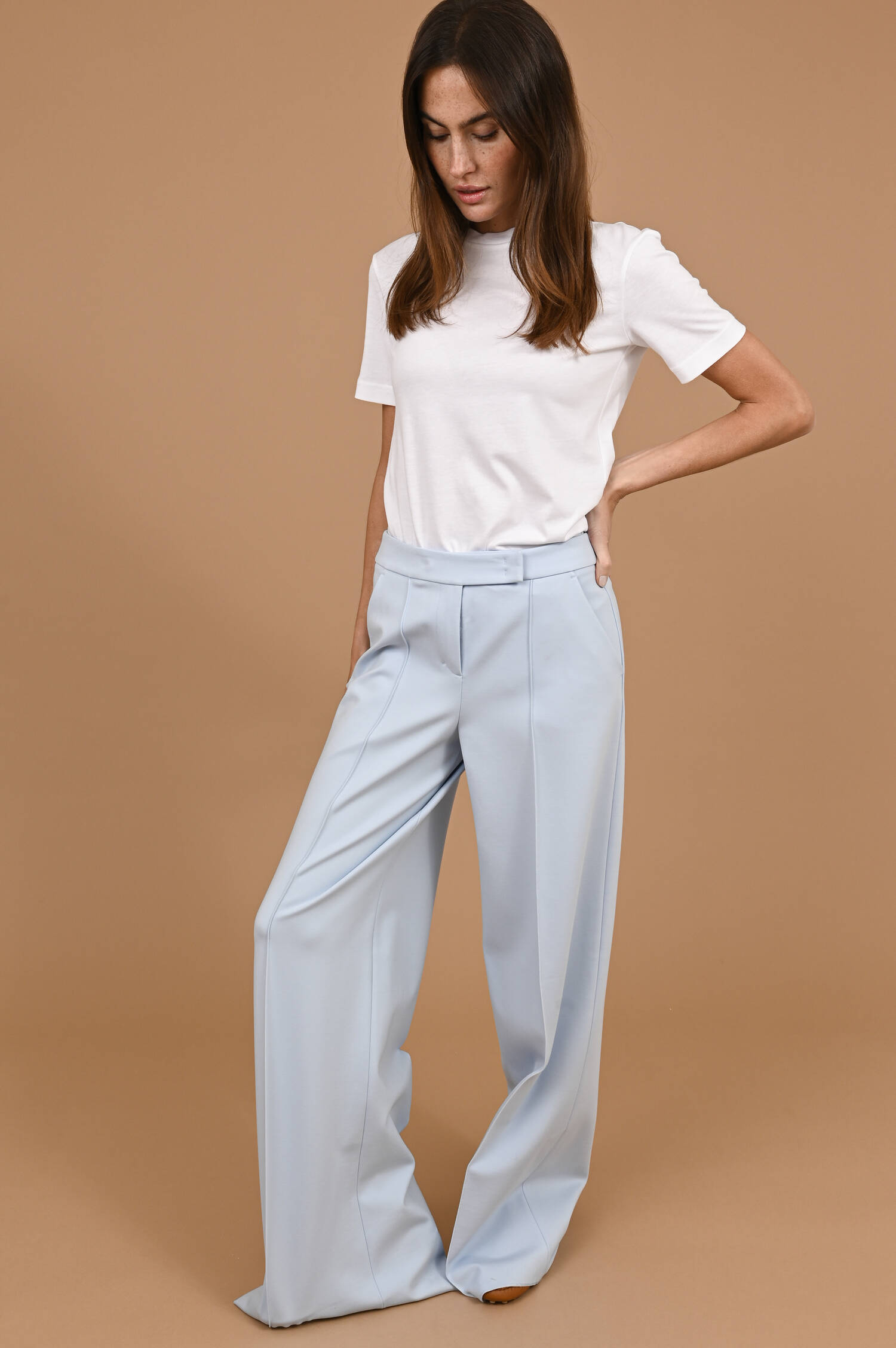 Wide-Leg Hose EMOTIONAL ESSENCE in Eisblau