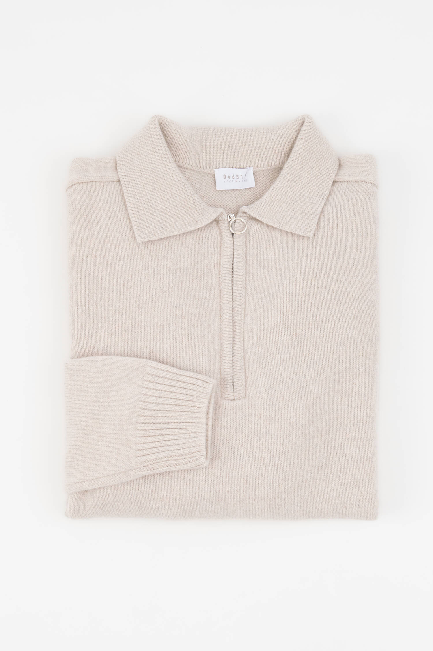 Woll-Cashmere-Pullover in Beige