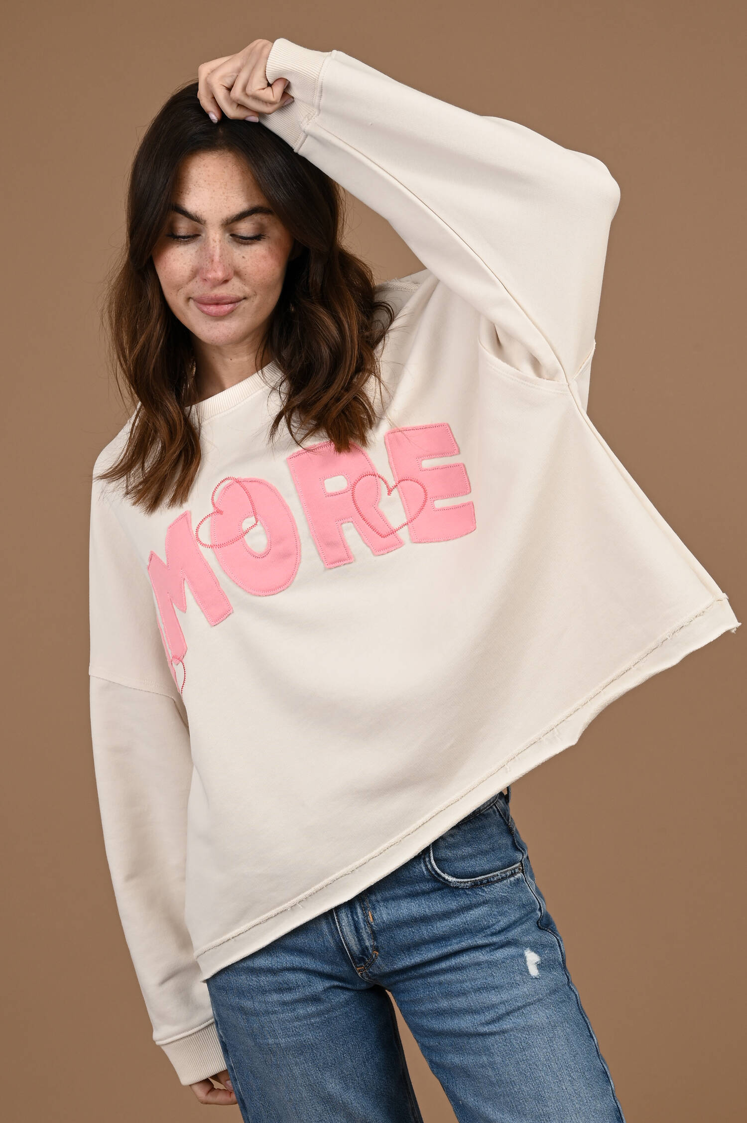Sweater AMORE in Ecrubeige