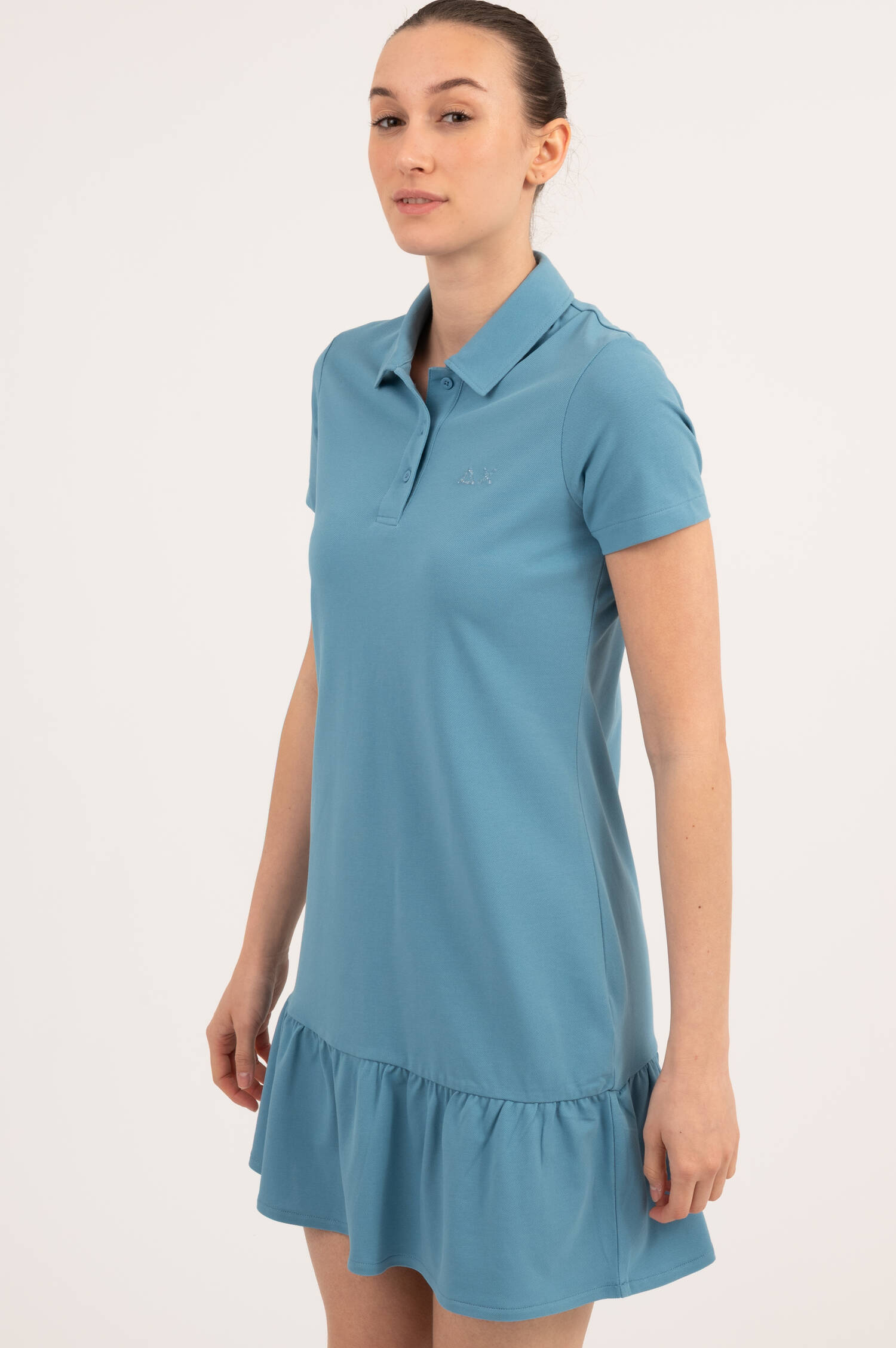 Polokleid in Blau