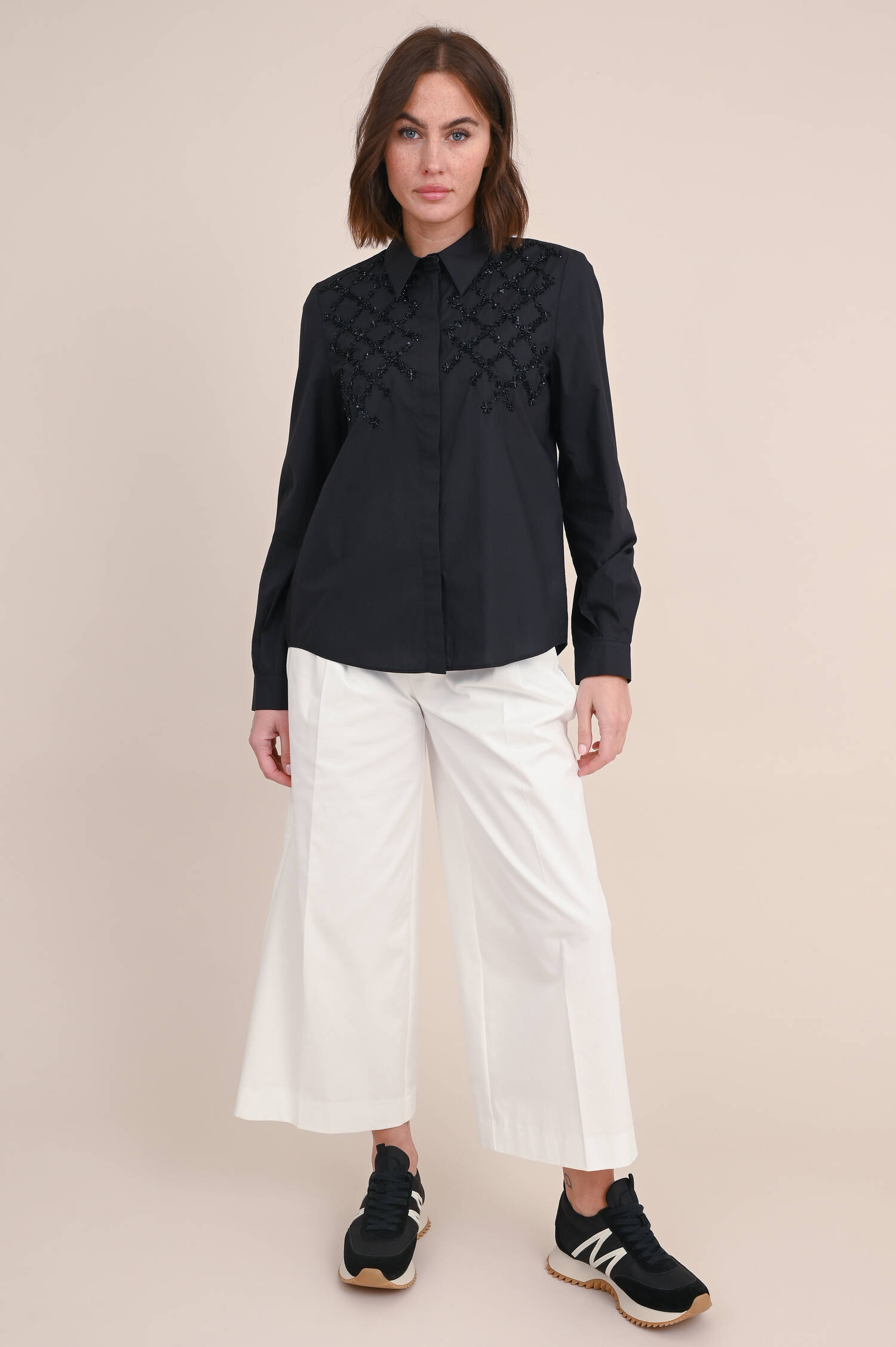 Bluse SPARKLING POPLIN in Schwarz