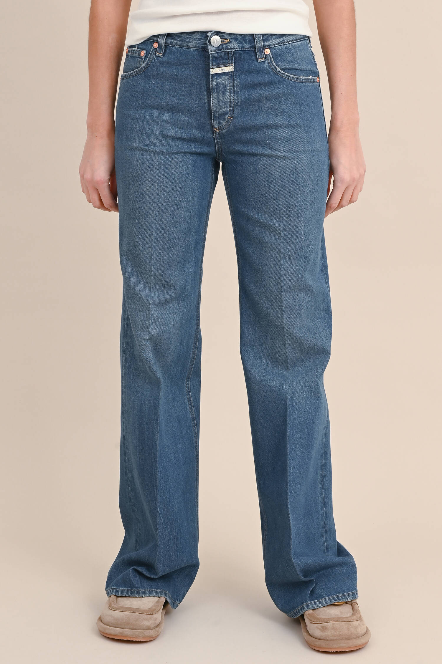 Flared Jeans in Mittelblau