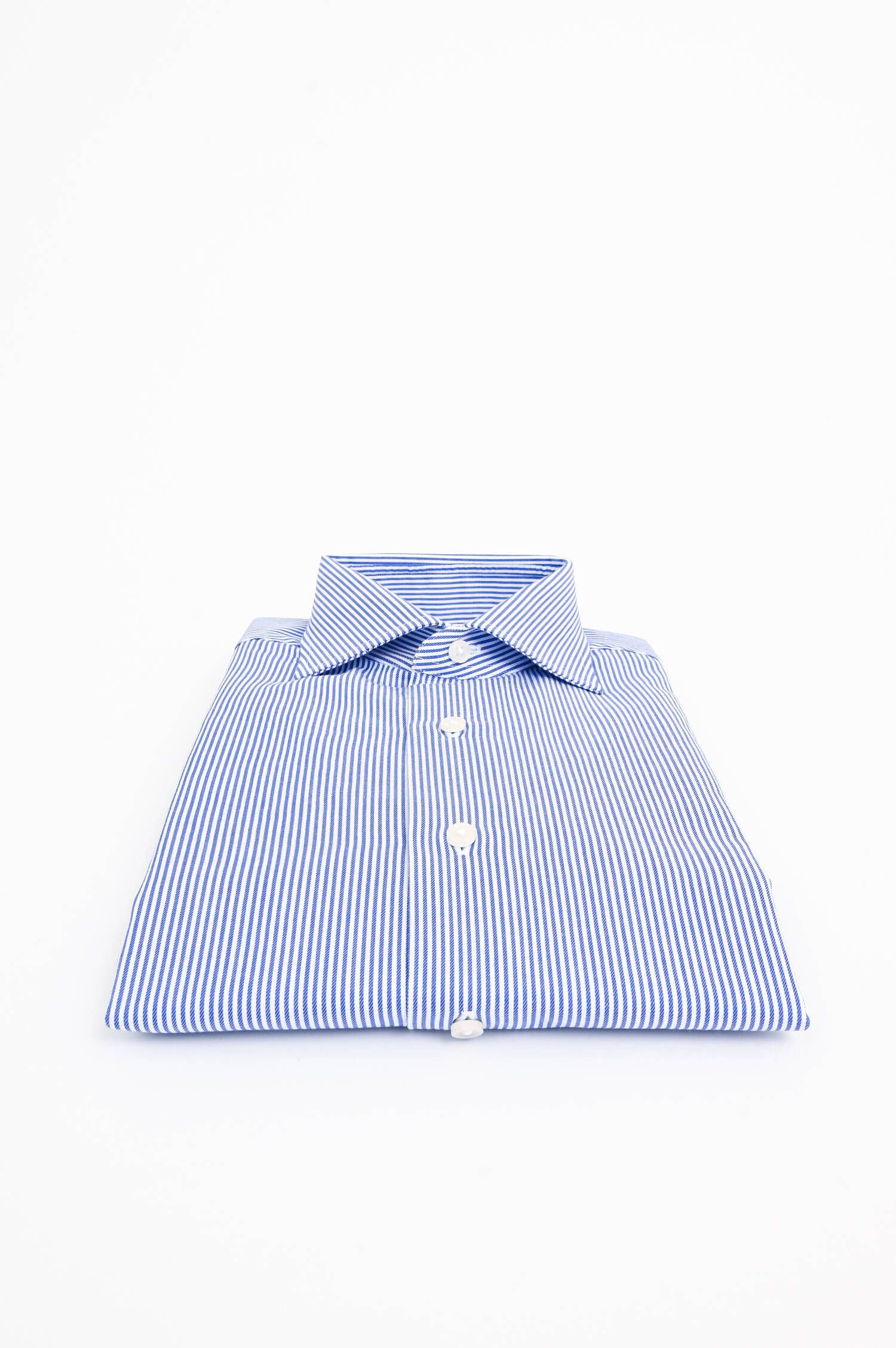 Hemd aus Baumwolltwill mit Streifen in Blau/Weiß