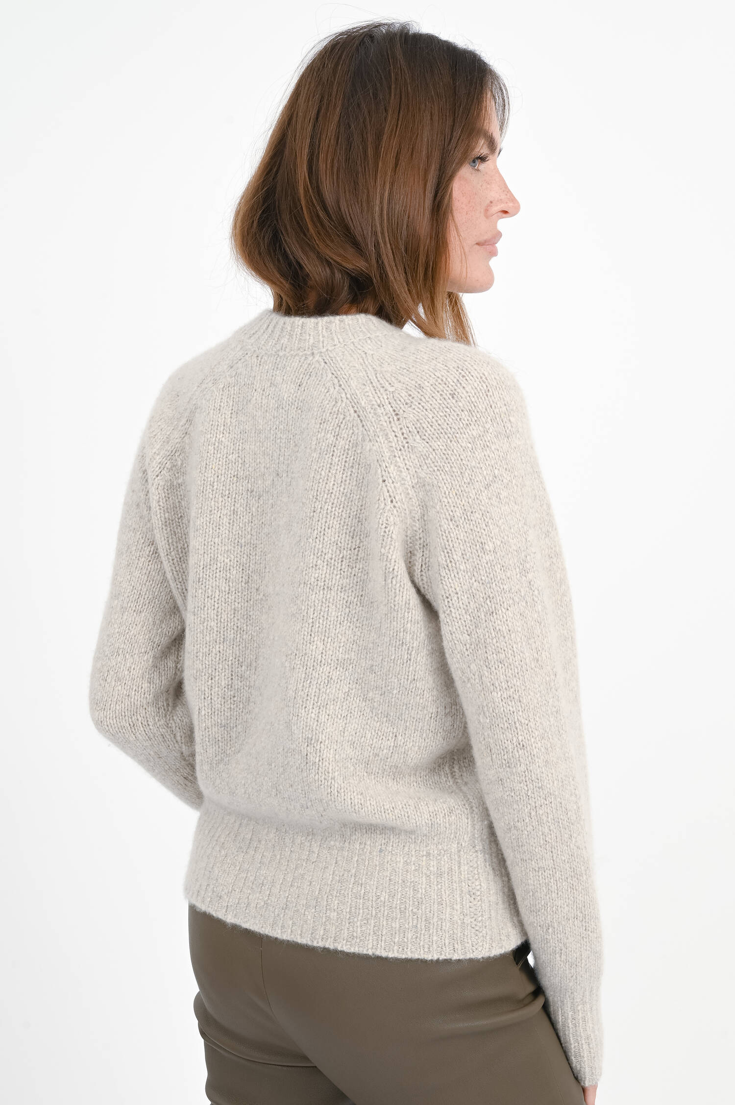 Cashmere-Pullover in Sand meliert Cashmere-Pullover in Sand meliert