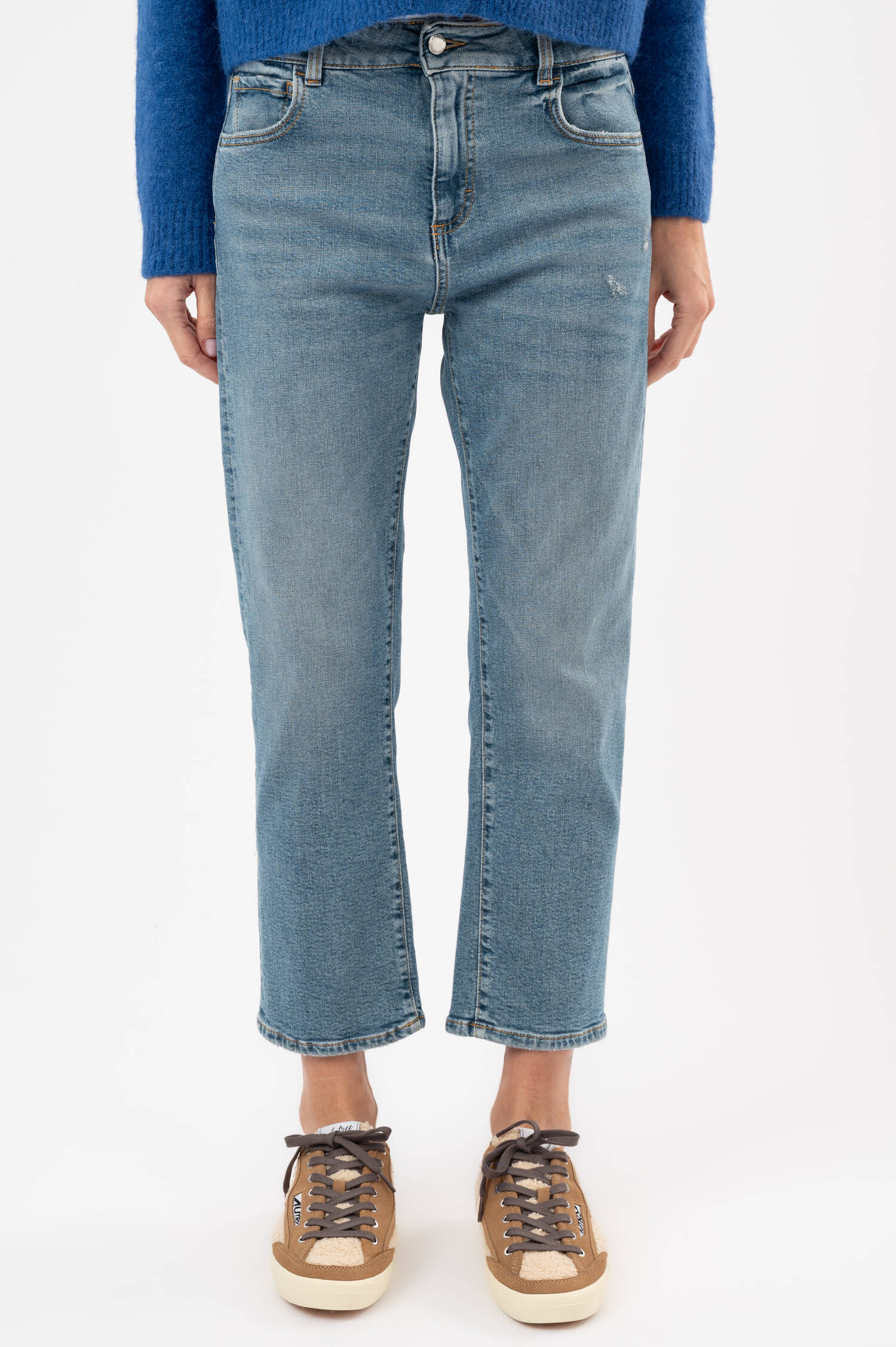 Relaxed Jeans in Mittelblau