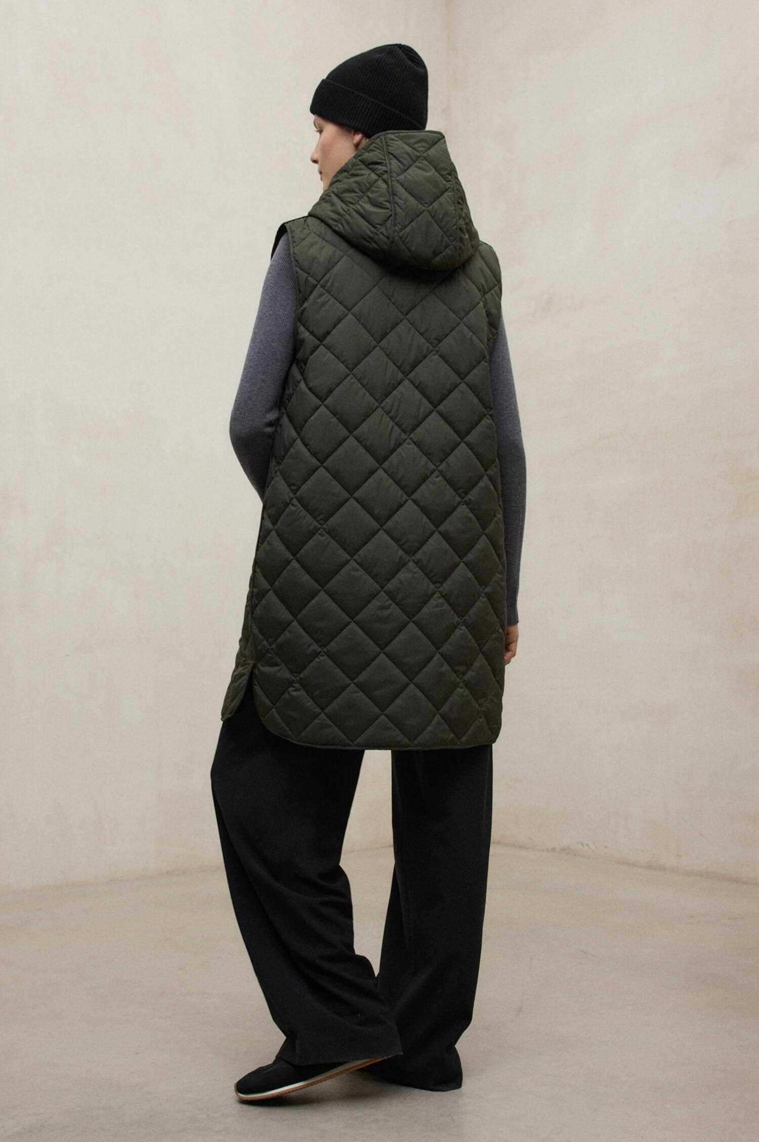 Mantel HYDEN mit integriertem Gilet in Dunkelgrün Mantel HYDEN mit integriertem Gilet in Dunkelgrün