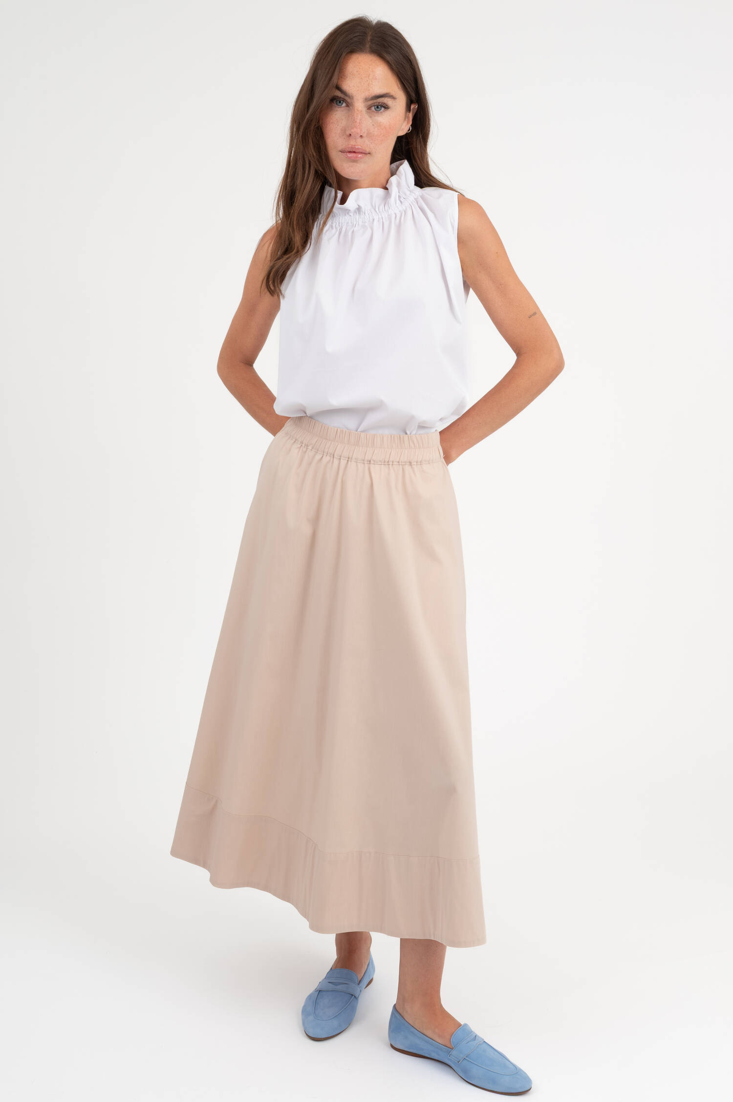Popeline Rock in Beige