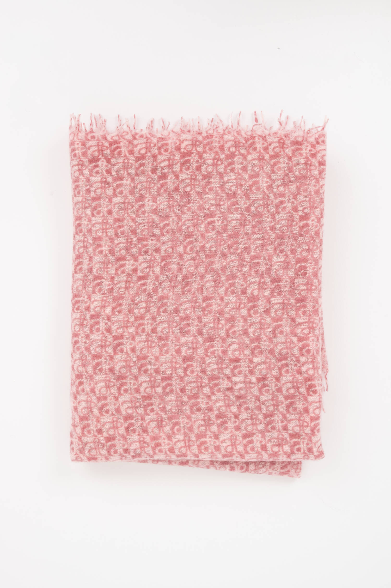 Cashmere-Schal PECK mit H-Print in Rosa