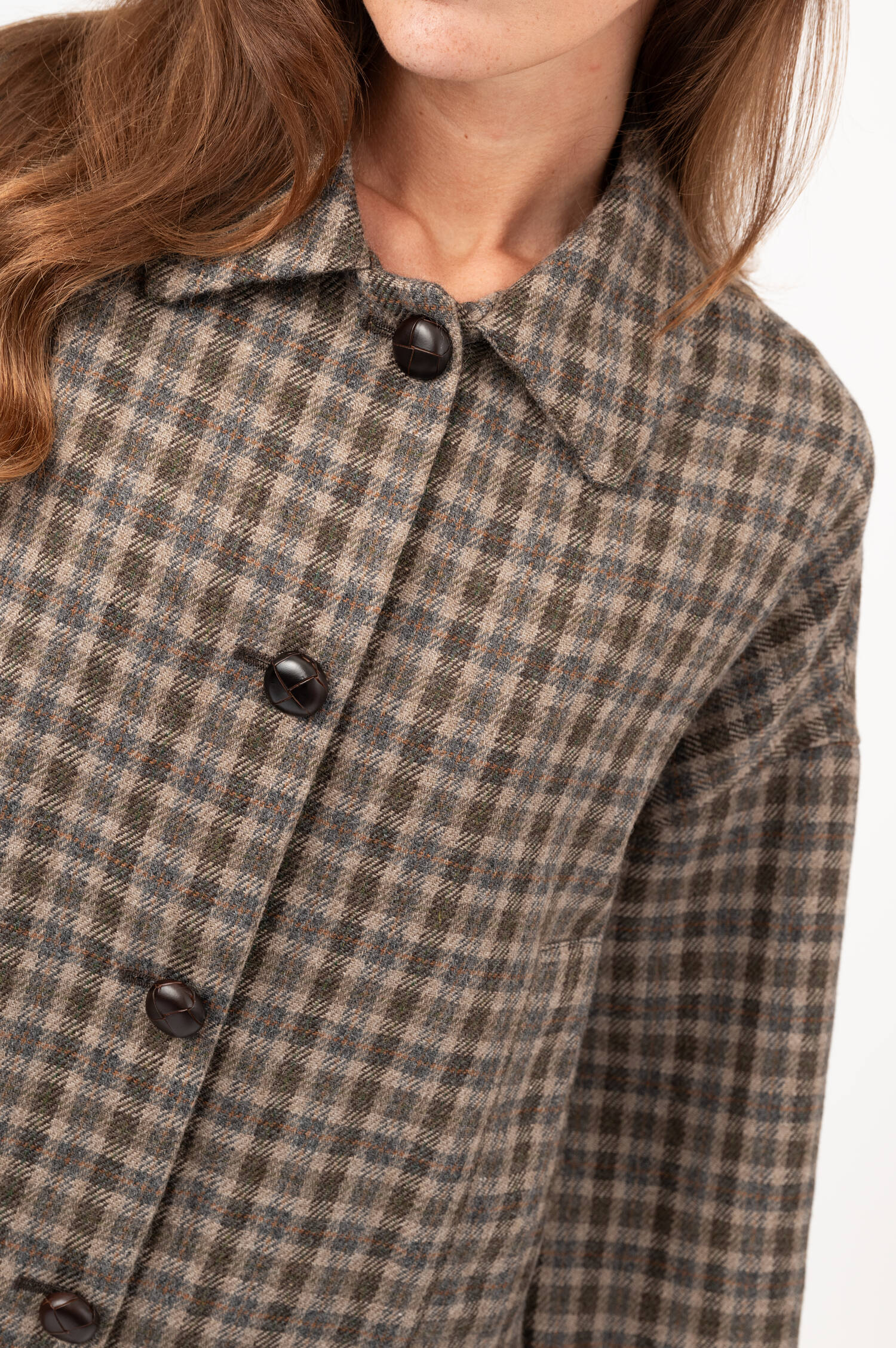 Flanell-Jacke in Braun/Beige Flanell-Jacke in Braun/Beige