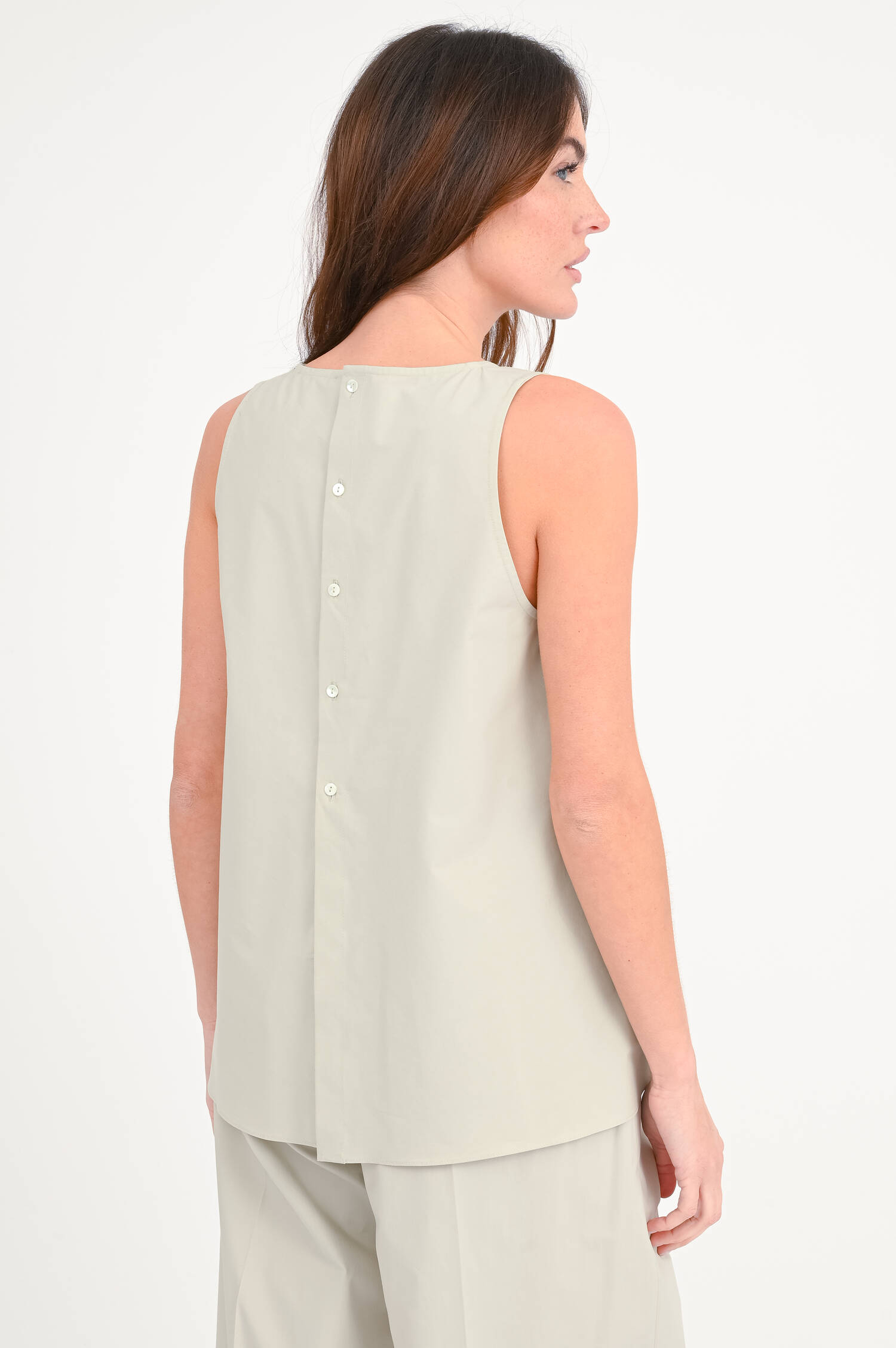 Top BRISTOL mit Knopfleiste in Sand
