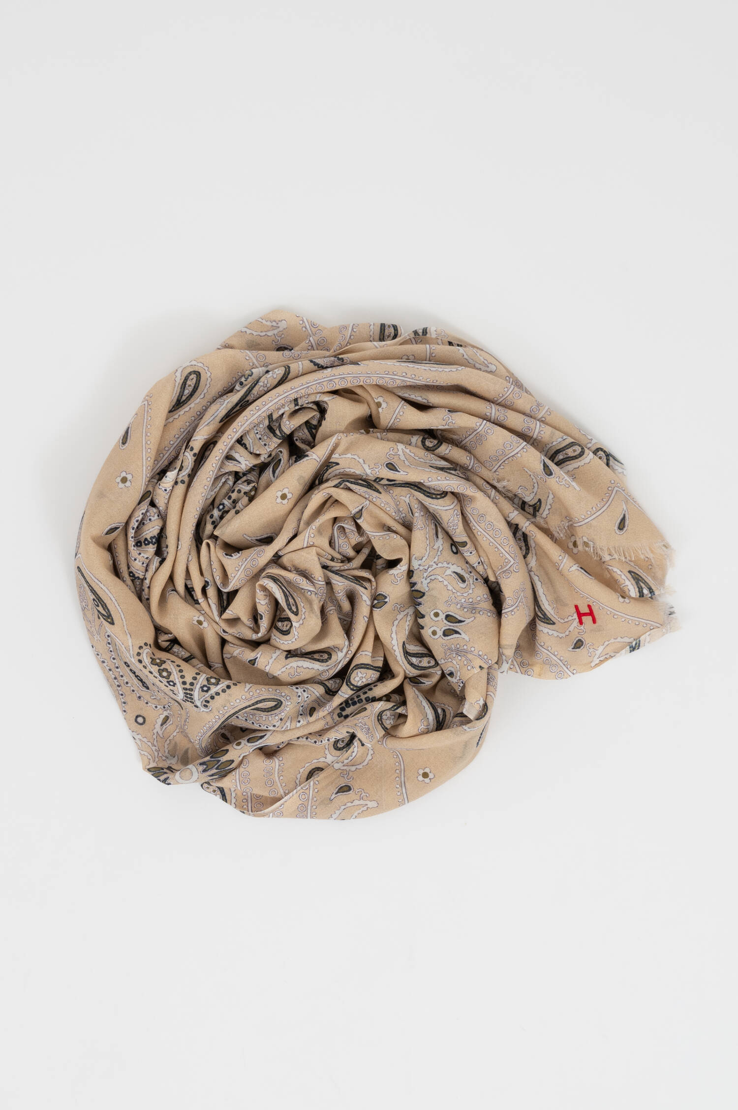 Gemustertes Tuch SARONG BANDANAS in Beige