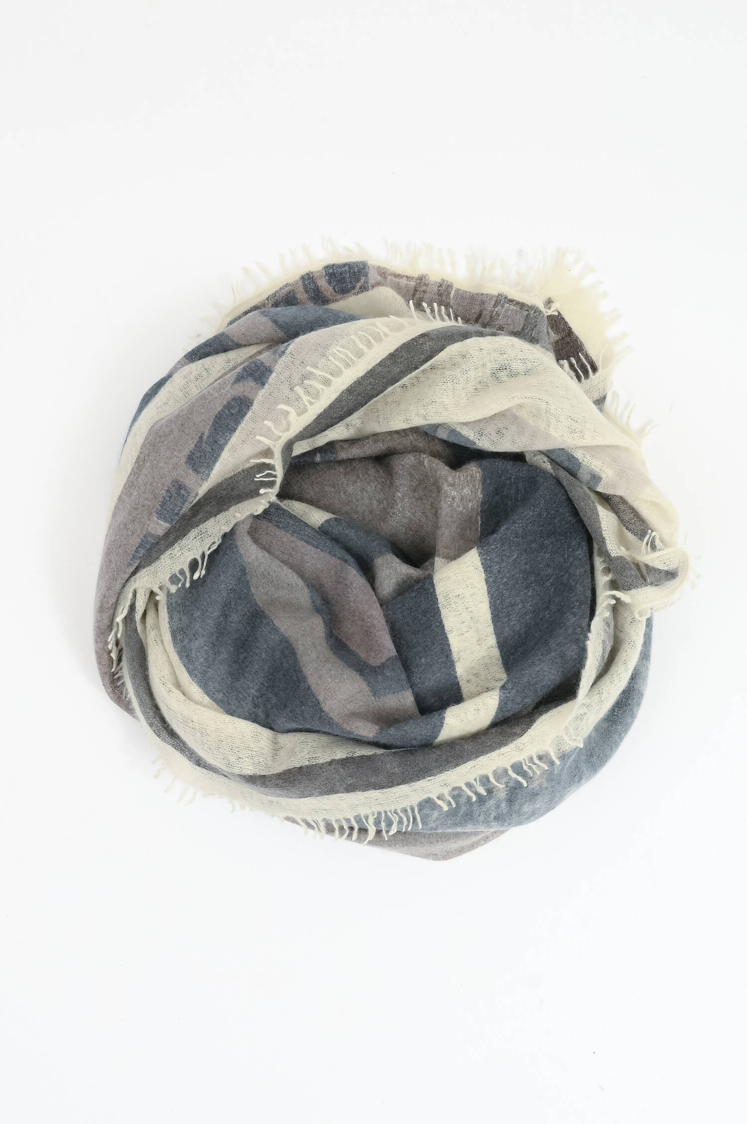 Cashmere Tuch in Oslo/Creme/Taupe gemustert Cashmere Tuch in Oslo/Creme/Taupe gemustert