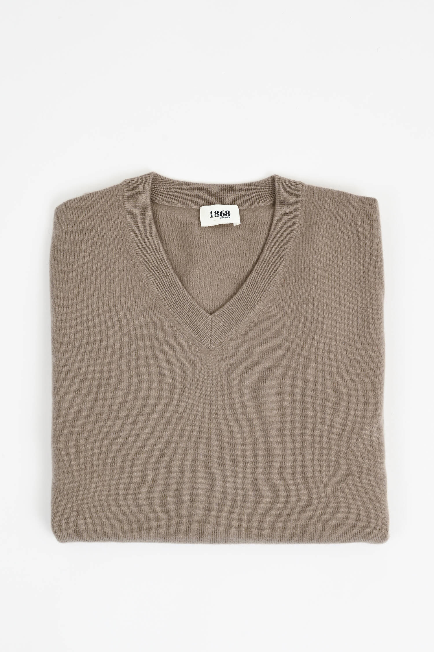 Cashmerepullover mit V-Neck in Roasted Cashew