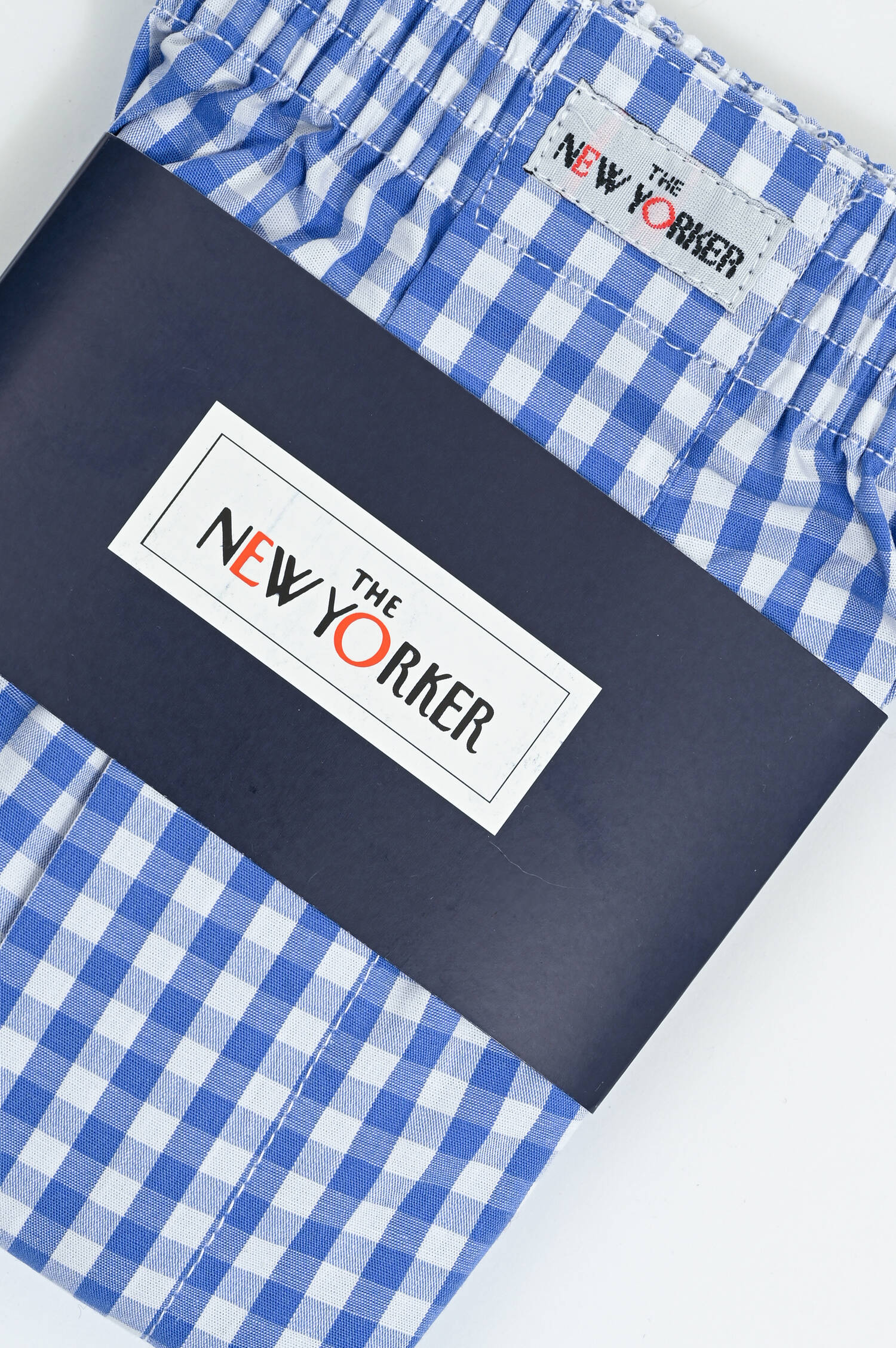  Boxershorts aus Baumwolle in Navy/Weiß karriert