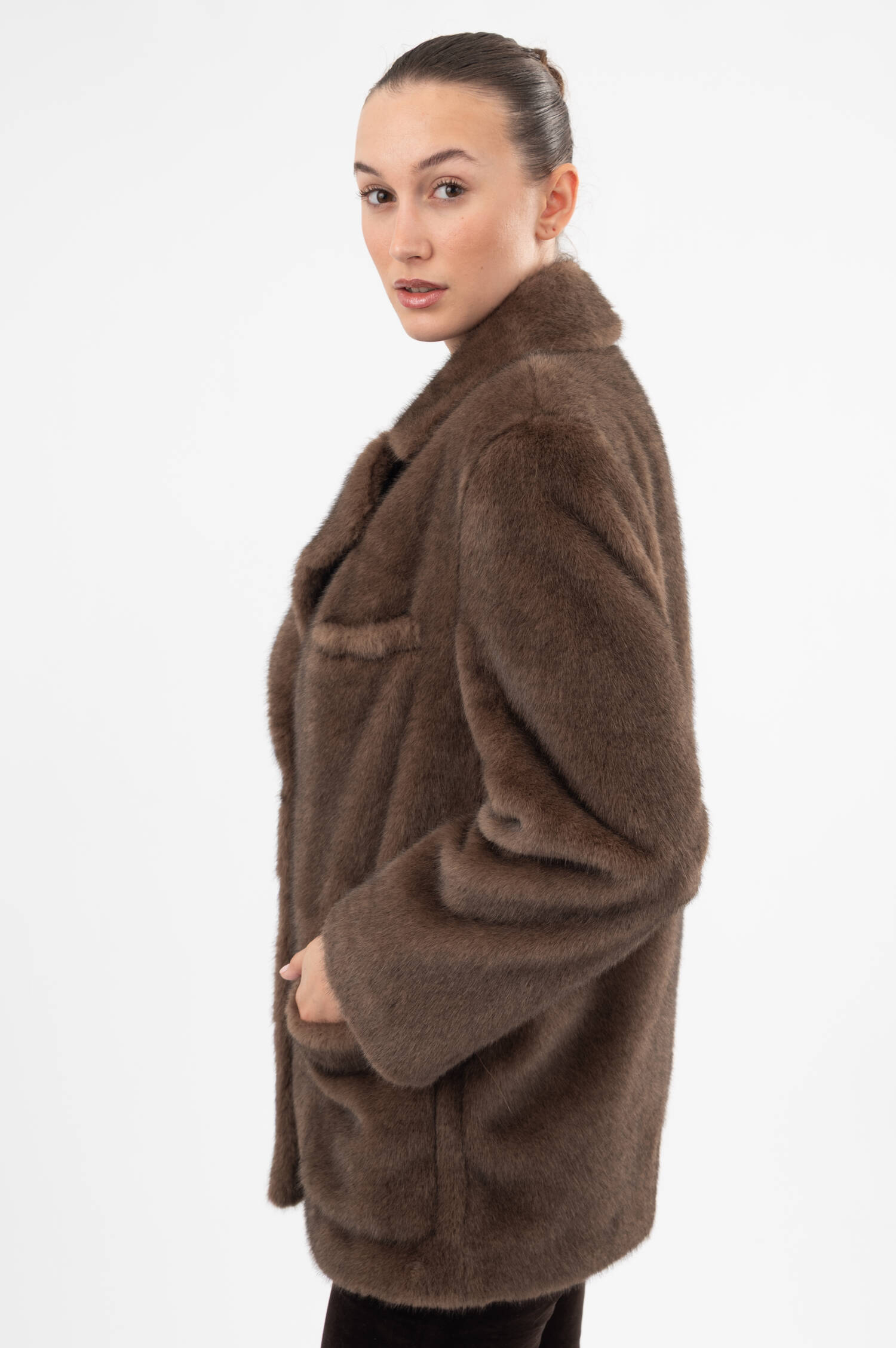 Faux-Fur-Jacke in Braun Faux-Fur-Jacke in Braun