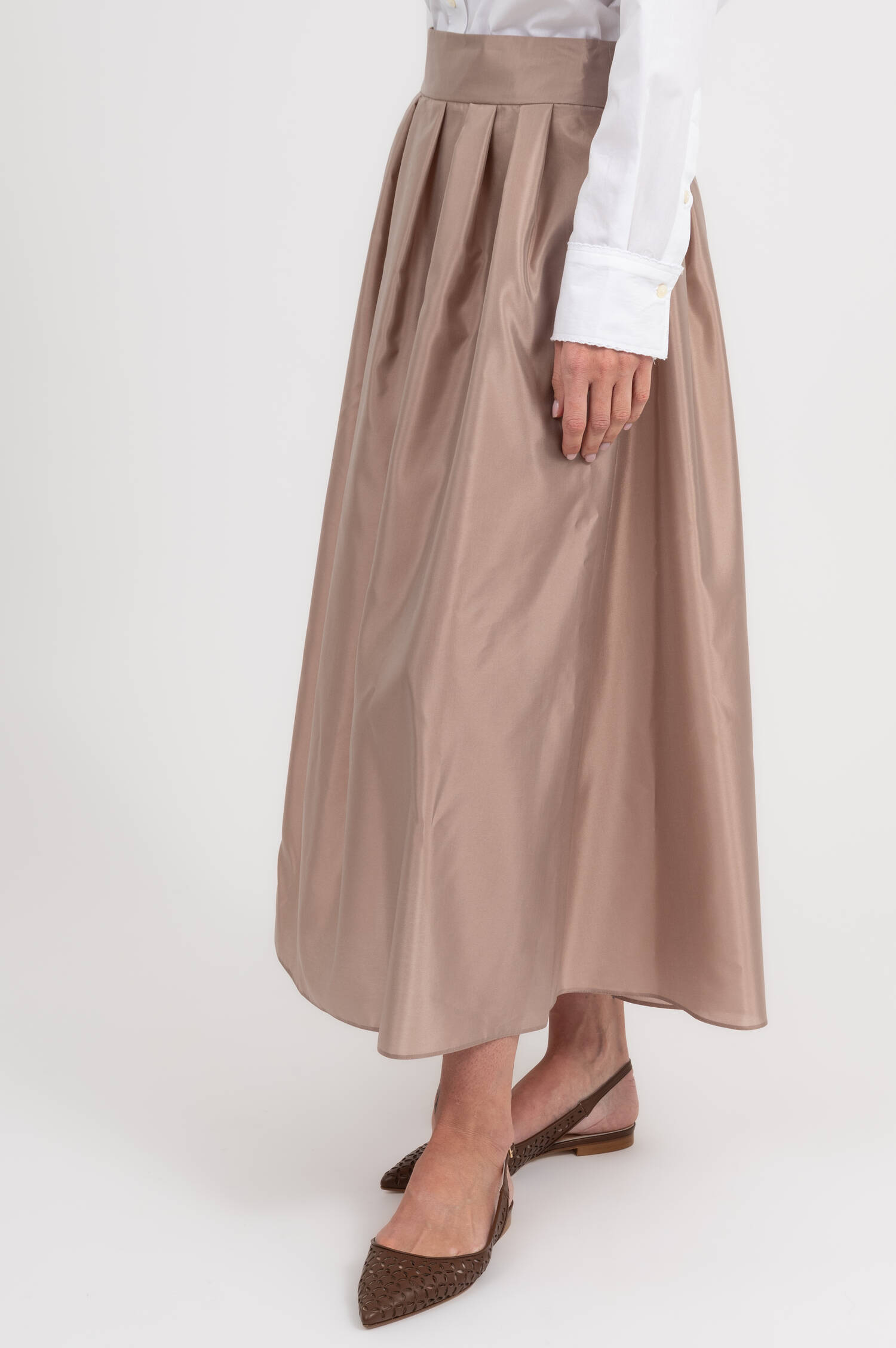 Satin-Rock EFFETTO in Taupe