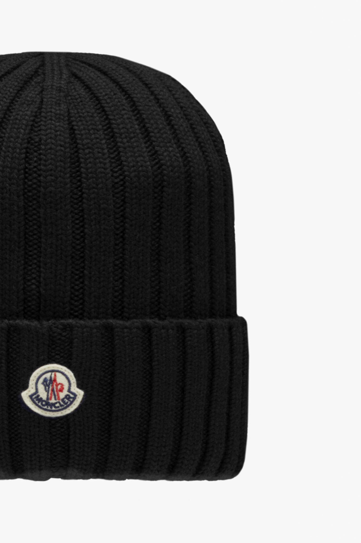 Wollmütze mit Logo in Schwarz