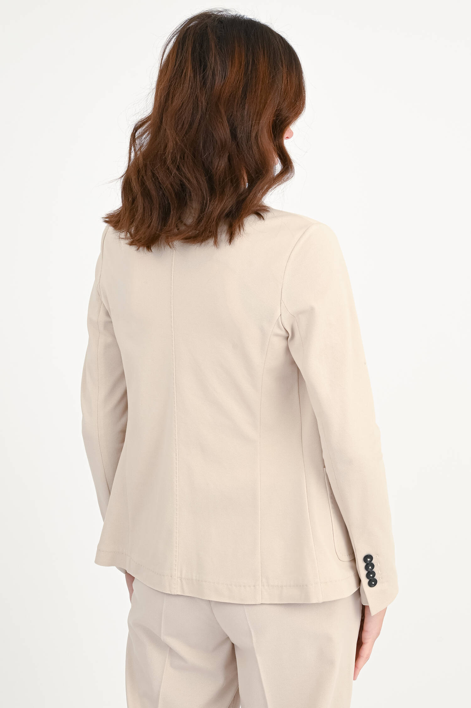 Einreihiger Jersey-Blazer in Coconut